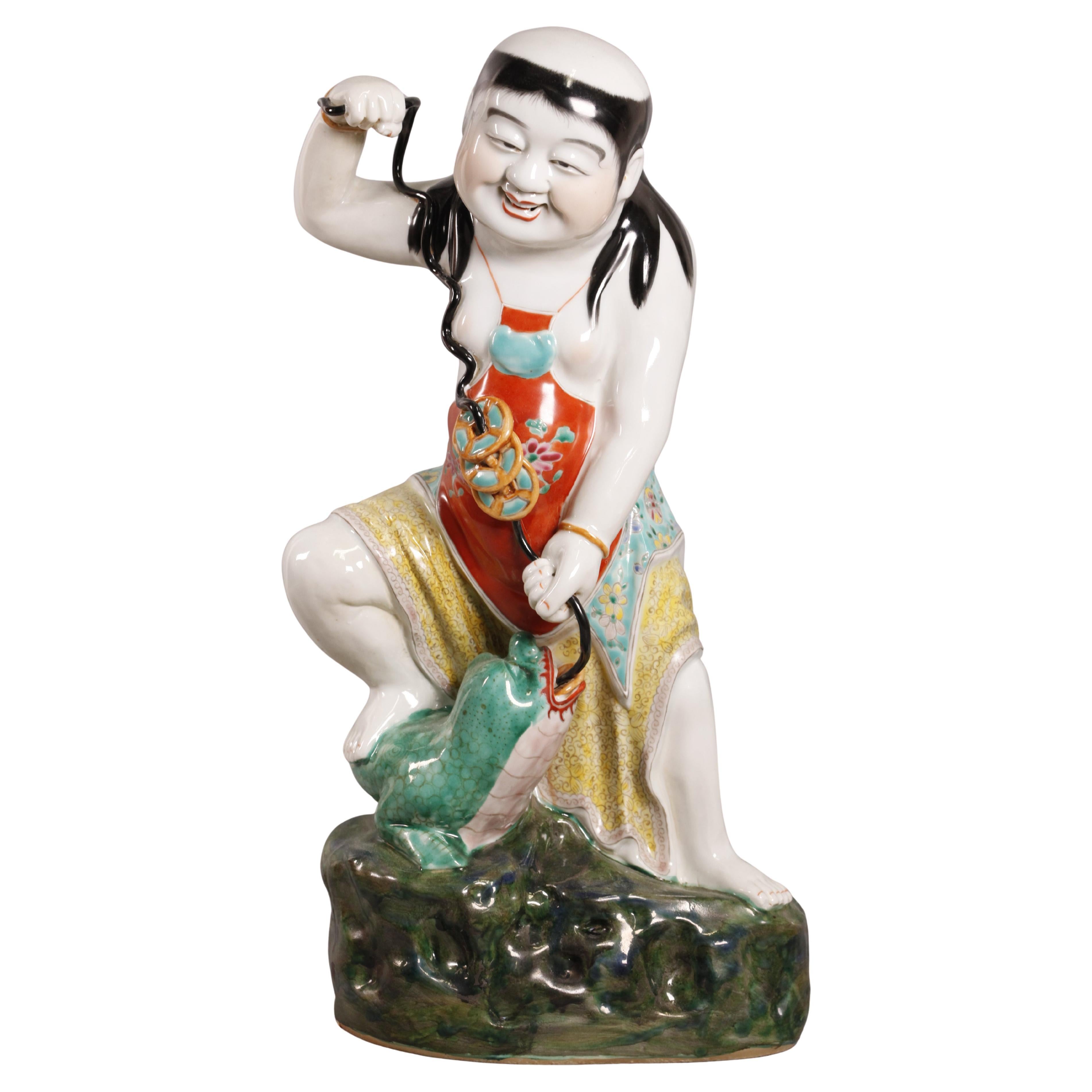 Chinese porcelain Liu Hai, Republican period For Sale
