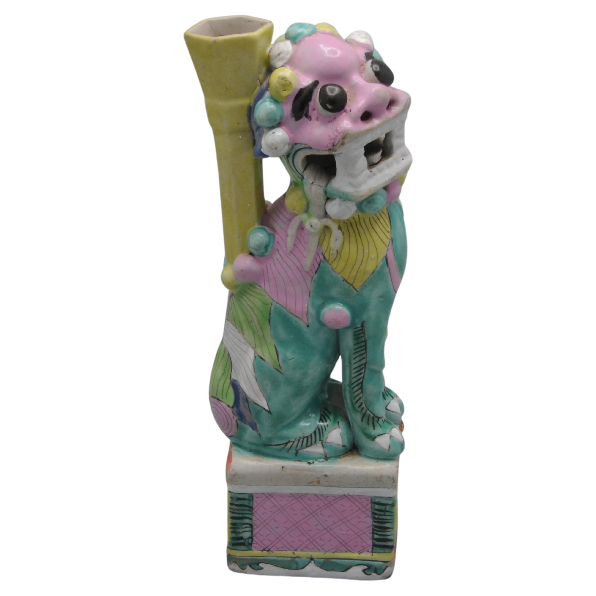 Chinese porcelain pastel Foo Dog
