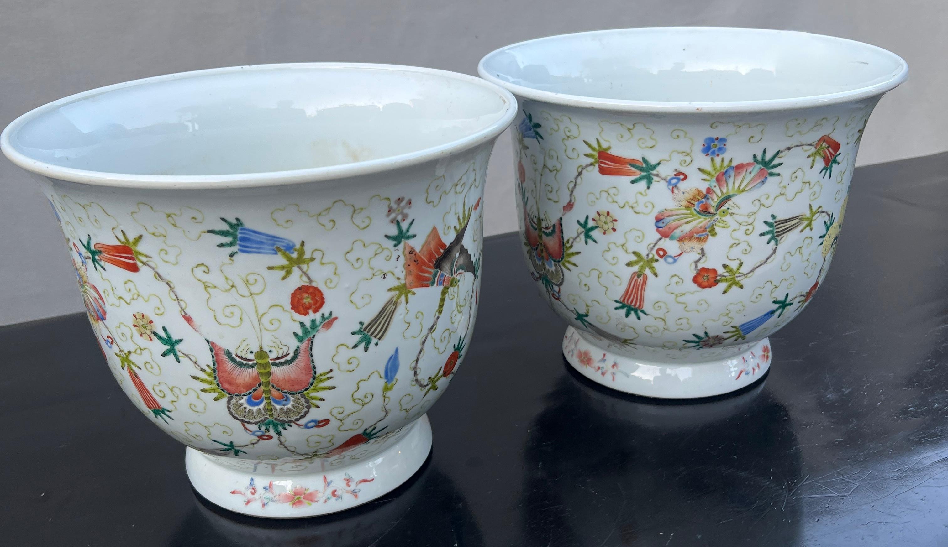 Fait main Jardinière en porcelaine chinoise Cache Pot Jardiniere en vente