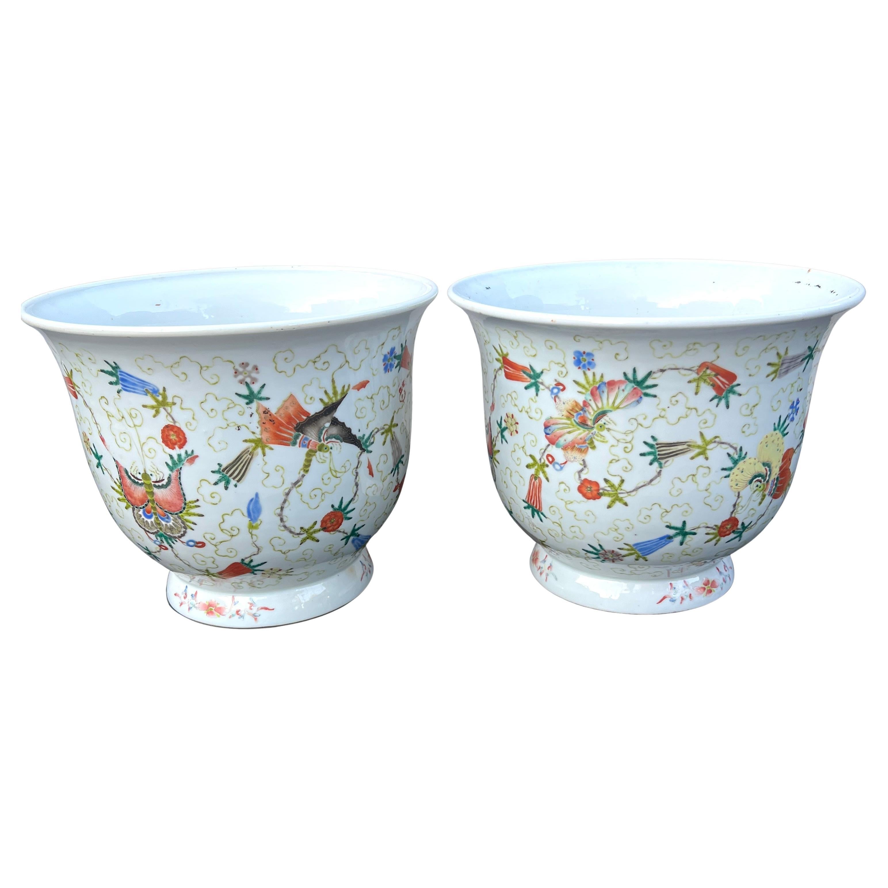 Jardinière en porcelaine chinoise Cache Pot Jardiniere en vente 1