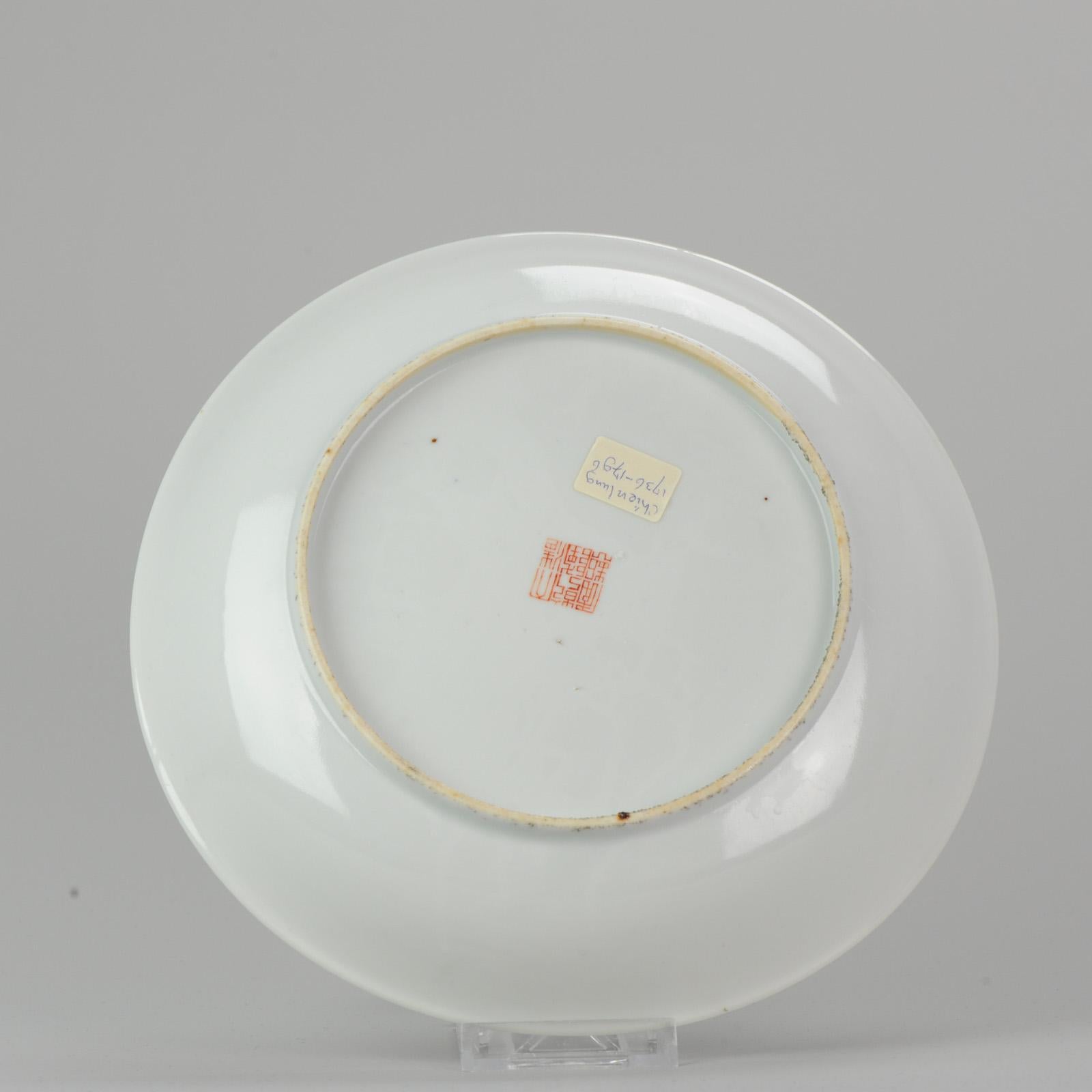 Antique Republic Period Chinese Porcelain Dish Marked 20th Century Immortals For Sale 2