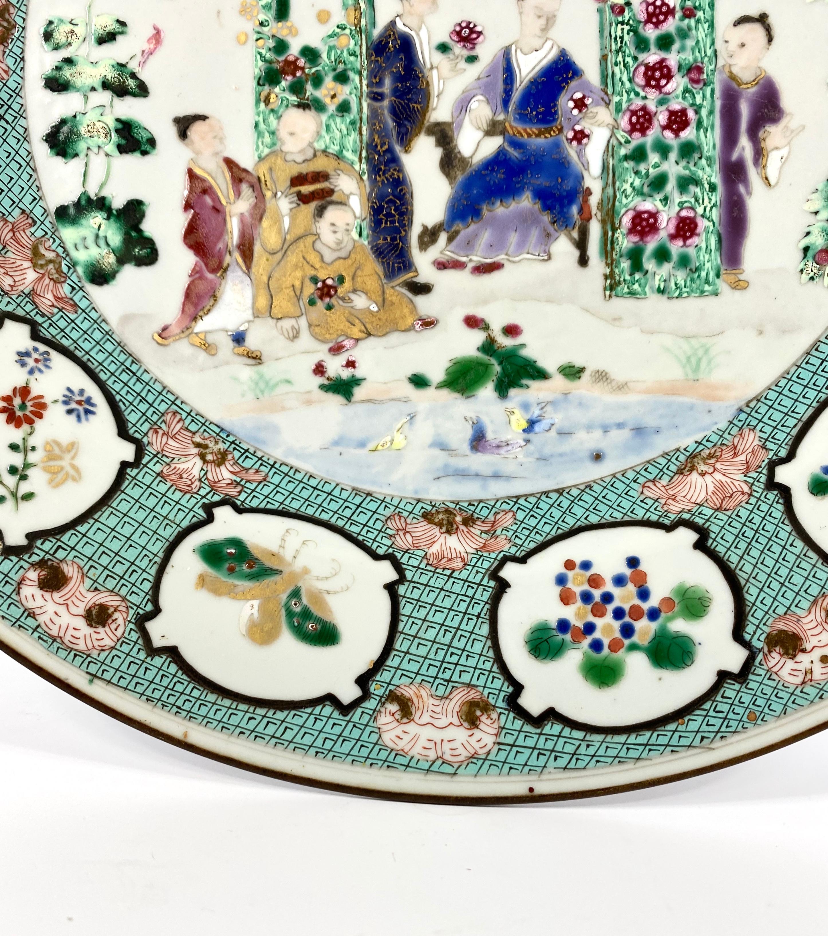 Qing Chinese Porcelain Plate ‘Arbor’, Cornelis Pronk, circa 1738