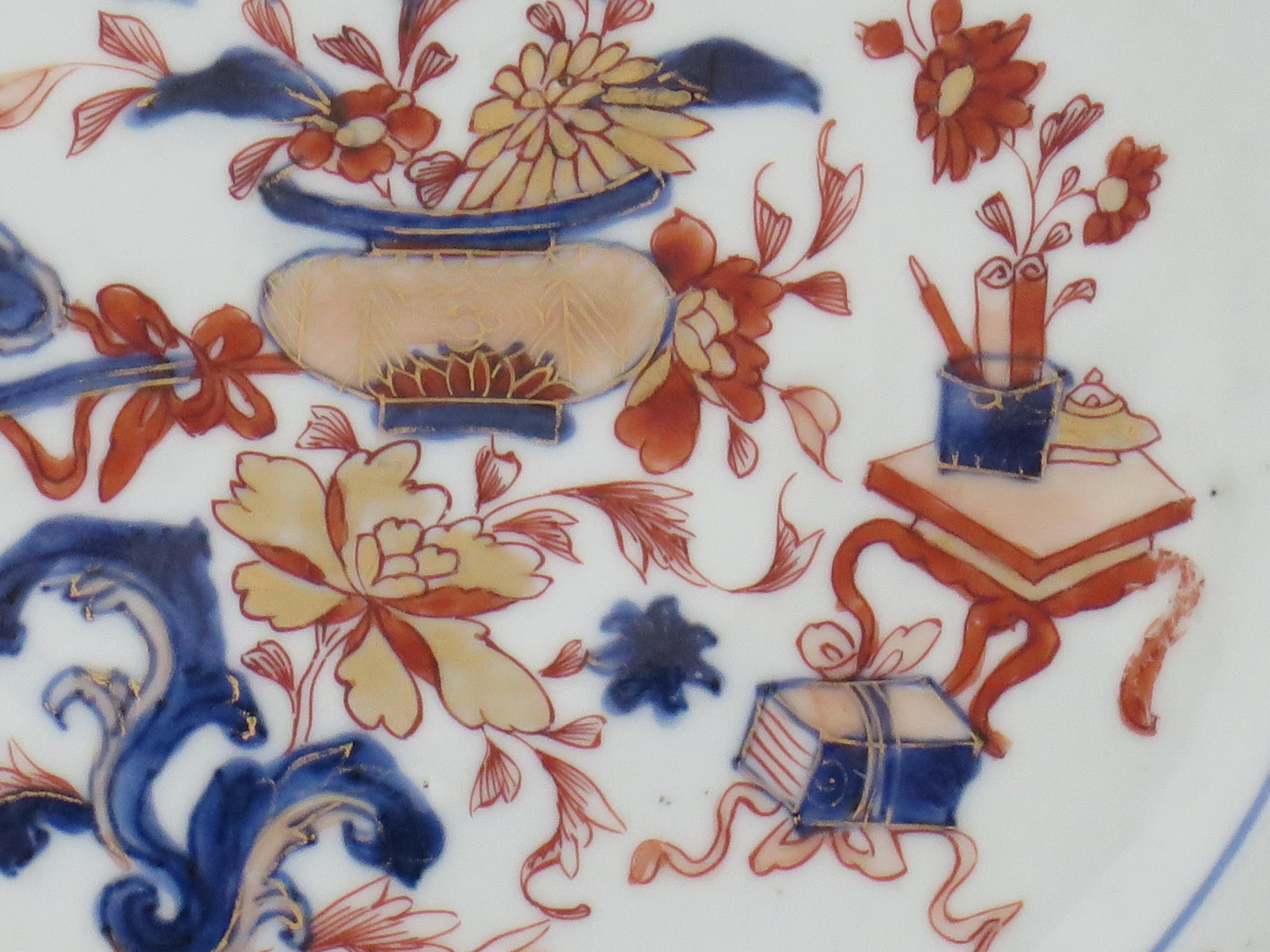 Chinesischer Porzellanteller mit feinem Handdekor, Qing Kangxi um 1700 im Angebot 8