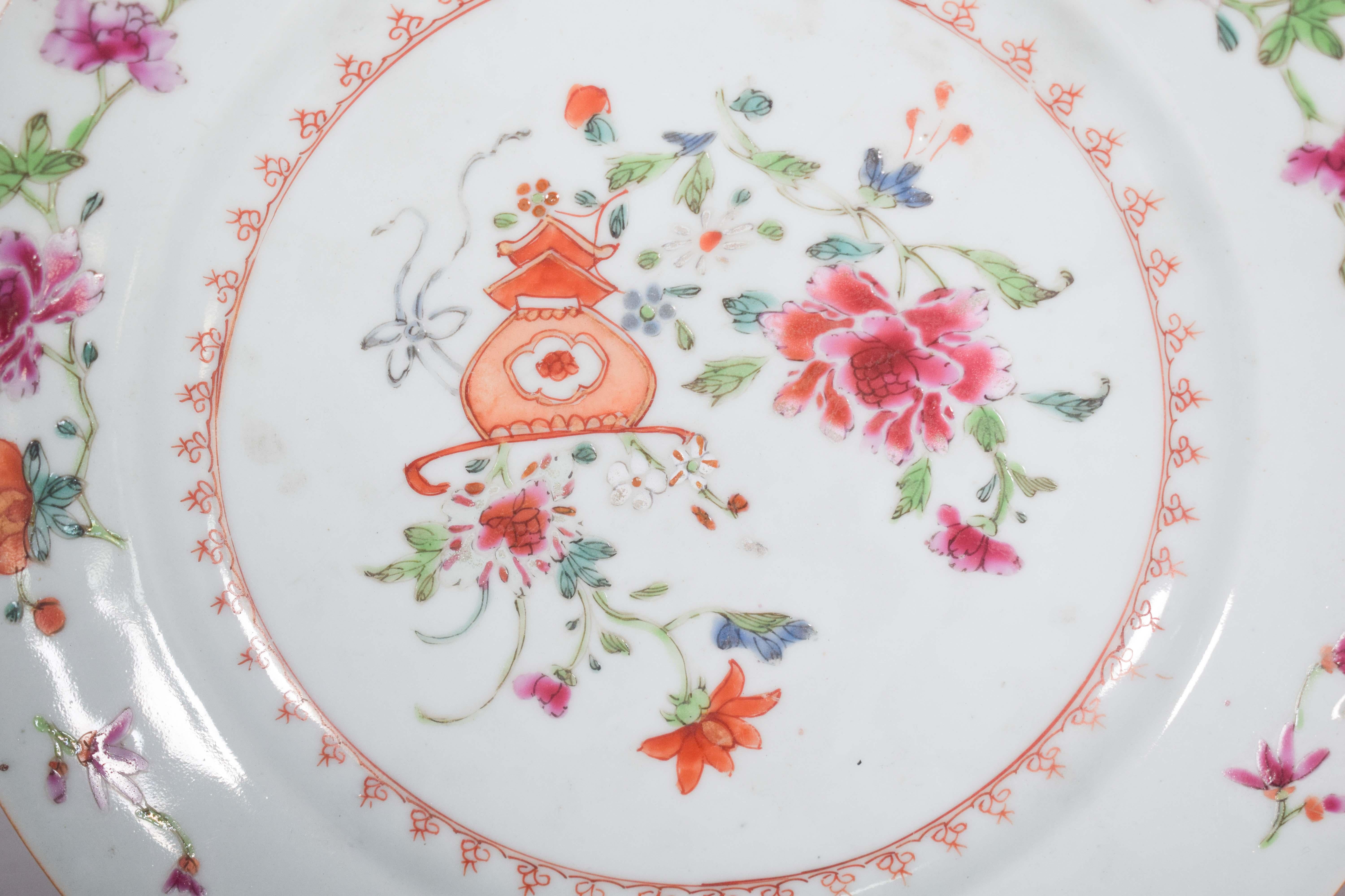 Plato de porcelana china, dinastía Qing Barroco en venta