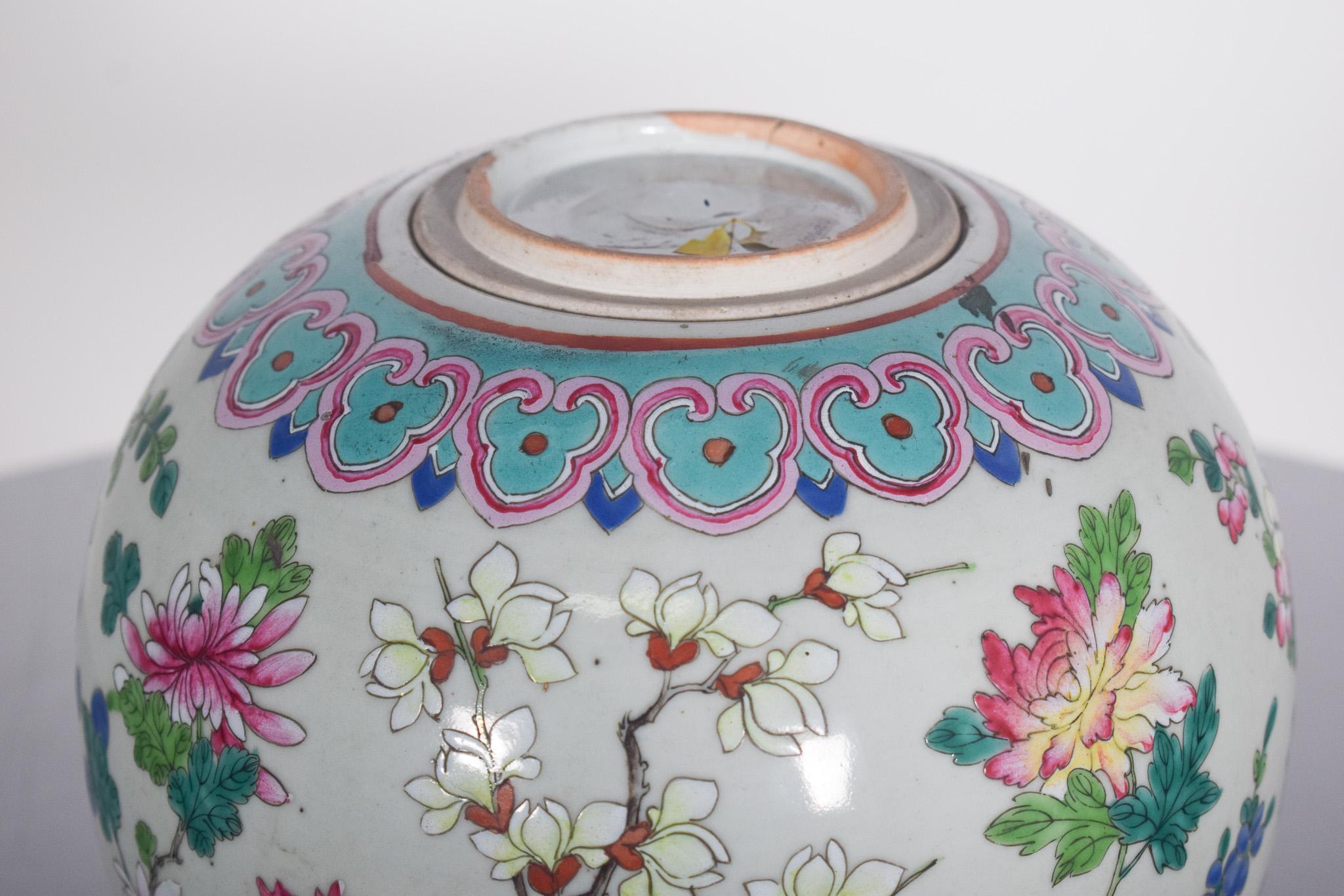 Olla de Porcelana China con Tapa, Decoración Policroma en Bueno estado para la venta en Lisboa, Lisboa