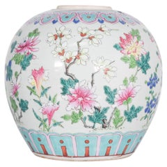 Chinese Porcelain Pot with Lid, Polychrome Decoration