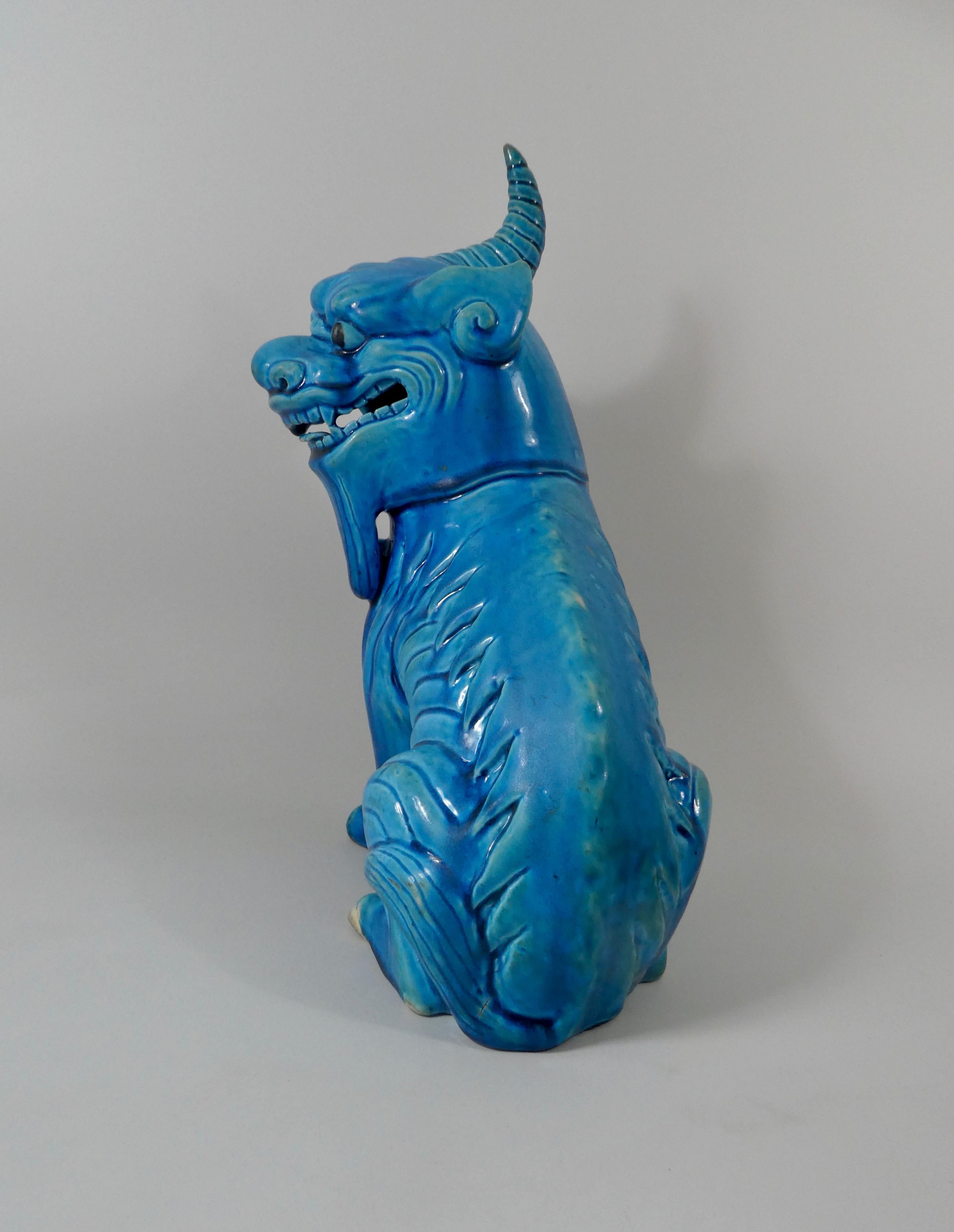 Chinesisches Porzellan Qilin:: türkis glasiert:: um 1880:: Qing-Dynastie 1