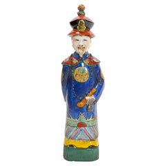 Figura decorativa de porcelana china Emperador Qing