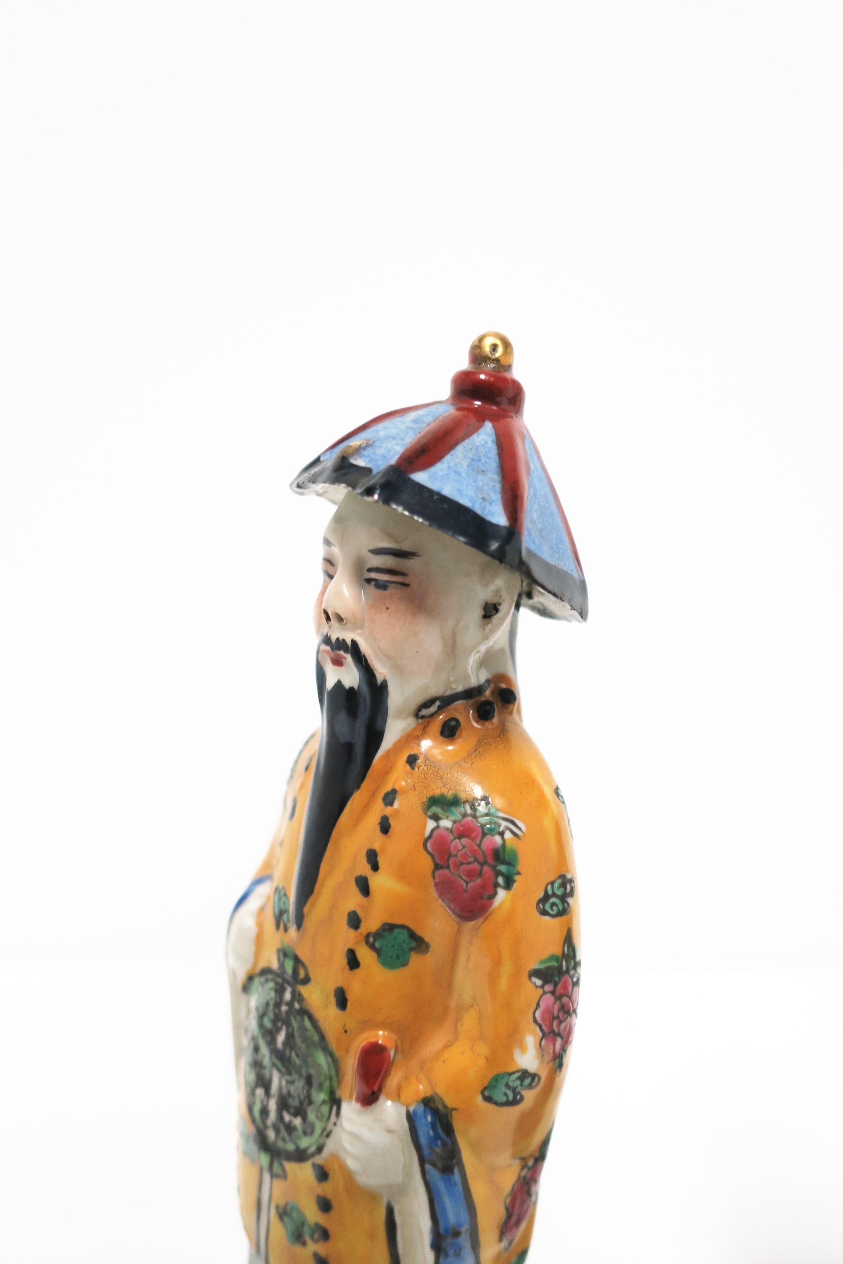 Chinese Porcelain Qing Style Male Figures, Set of 2 9