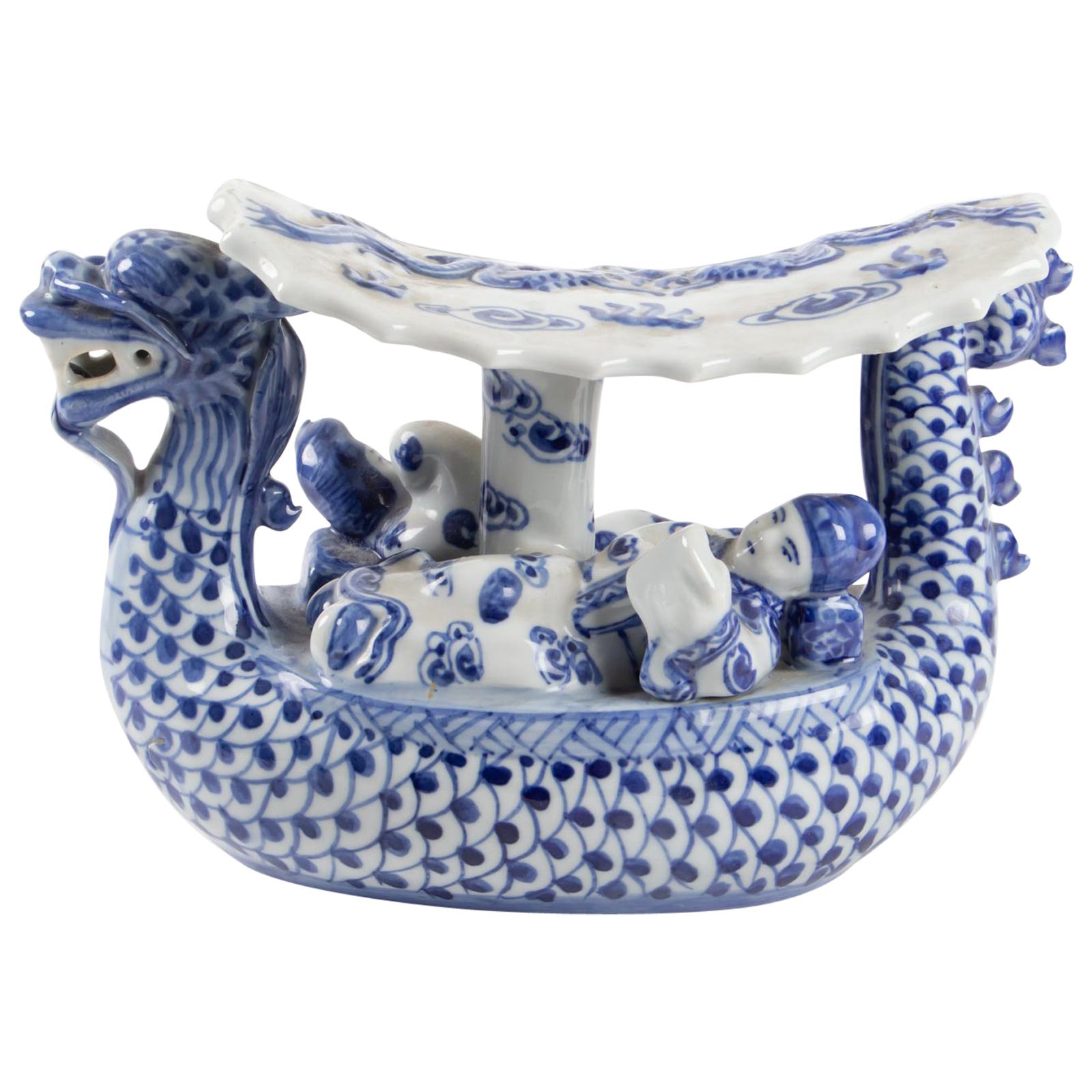 Chinese Porcelain Representative a Dragon Walking a Couple