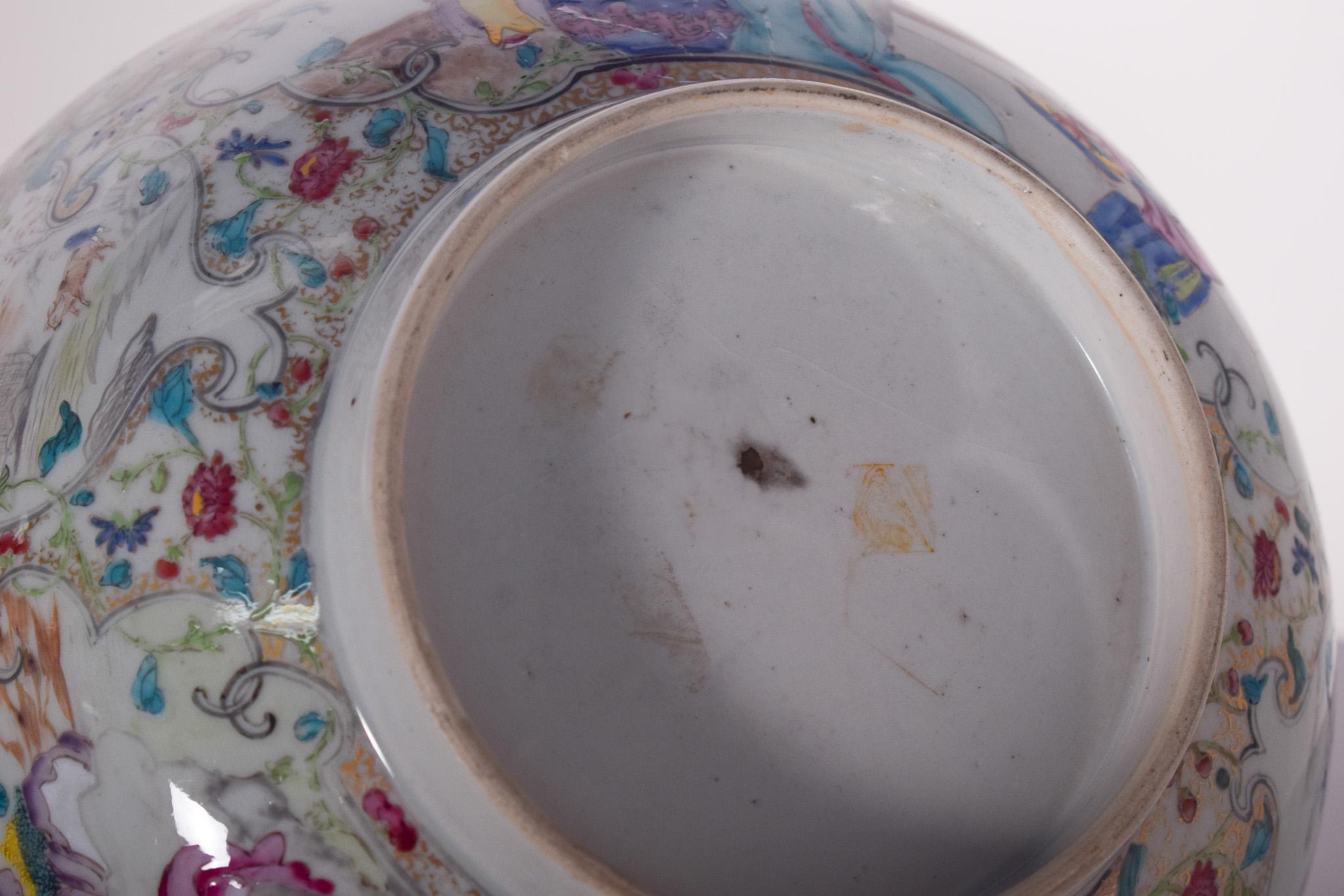 Cuenco de Porcelana China para Exportación, Dinastía Qing siglo XIX en venta