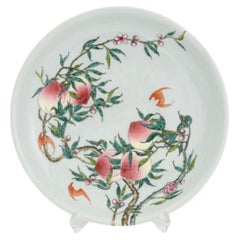 Chinese Porcelain Si Bat & Peach Motif Charger