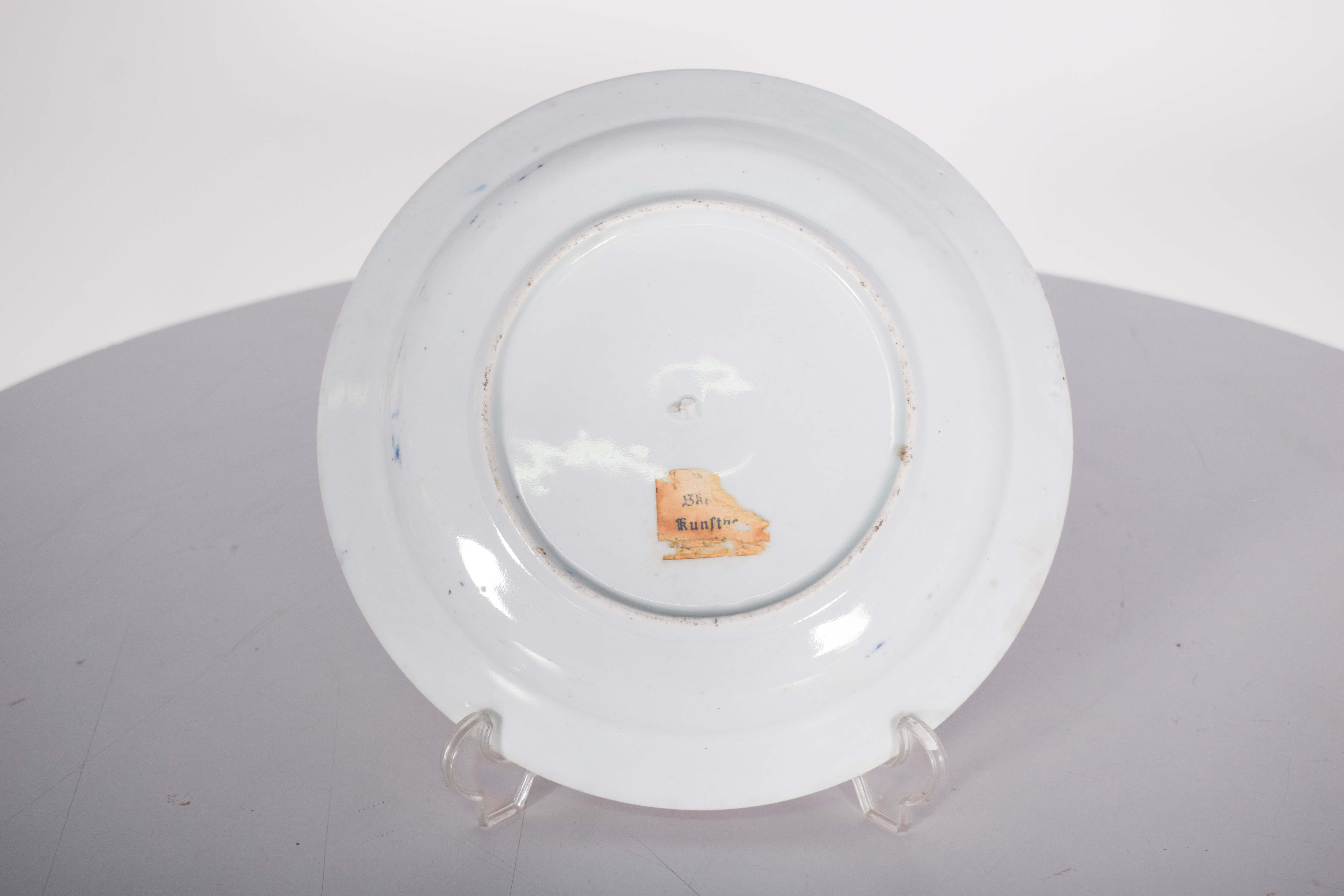 19th Century Chinese Porcelain Soup Plate for Export For Sale