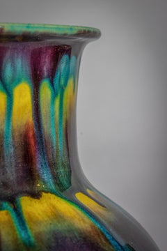 Chinese Porcelain Splash Glazed Vase, Circa 1800