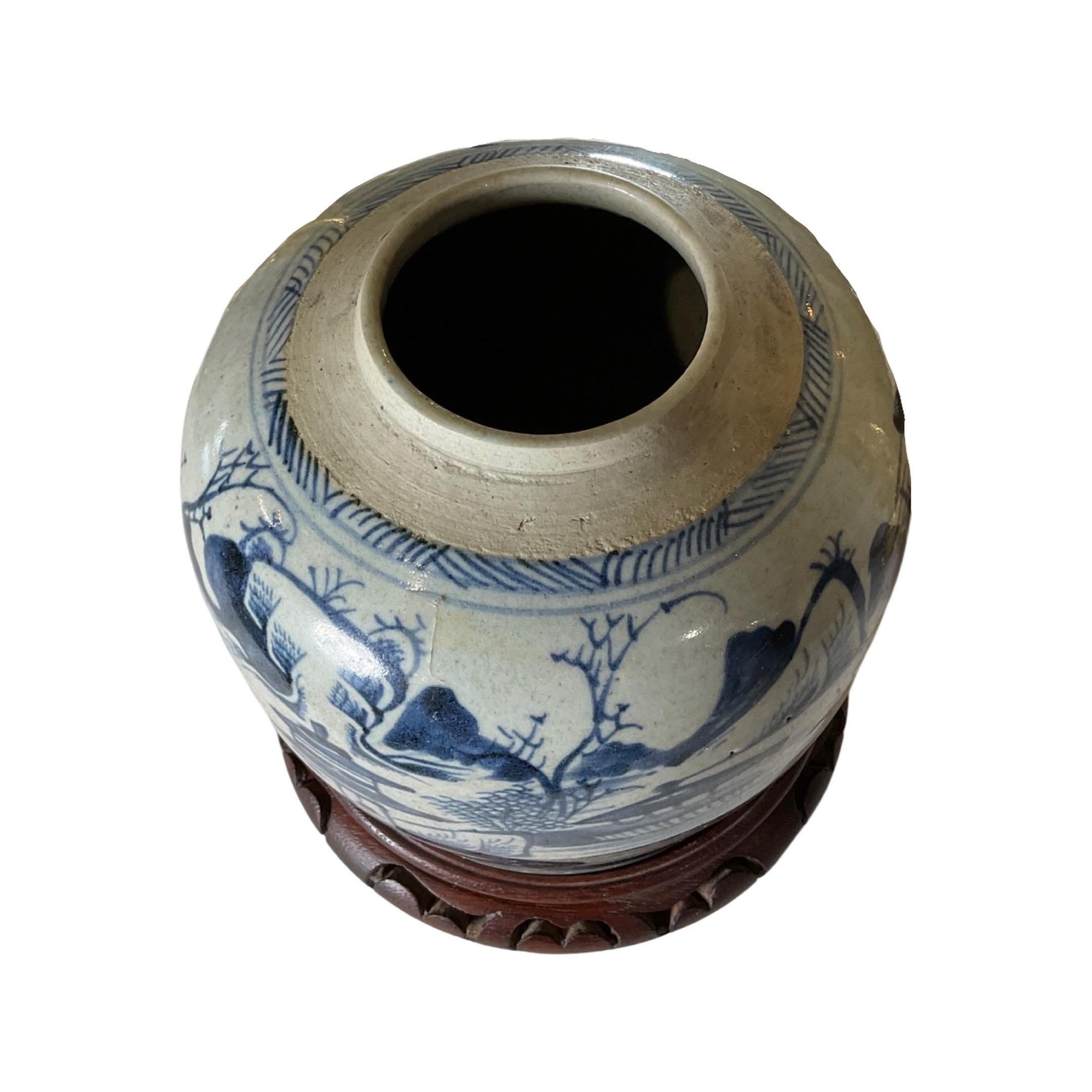 Jarre de stockage en porcelaine chinoise Bon état - En vente à Dallas, TX