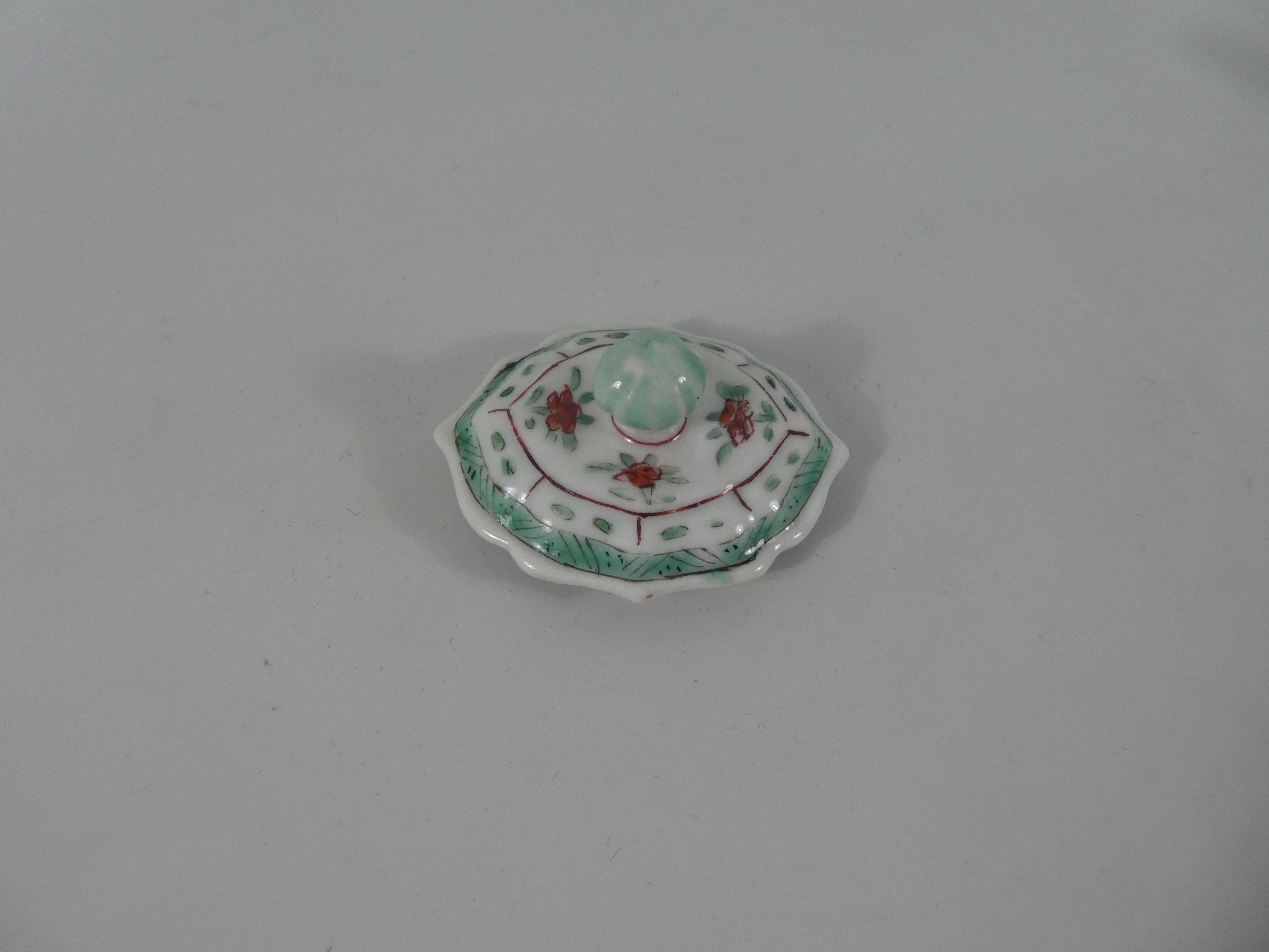 Chinesisches Porzellan Teekanne & Deckel:: Famille Verte:: um 1700:: Kangxi-Periode 10