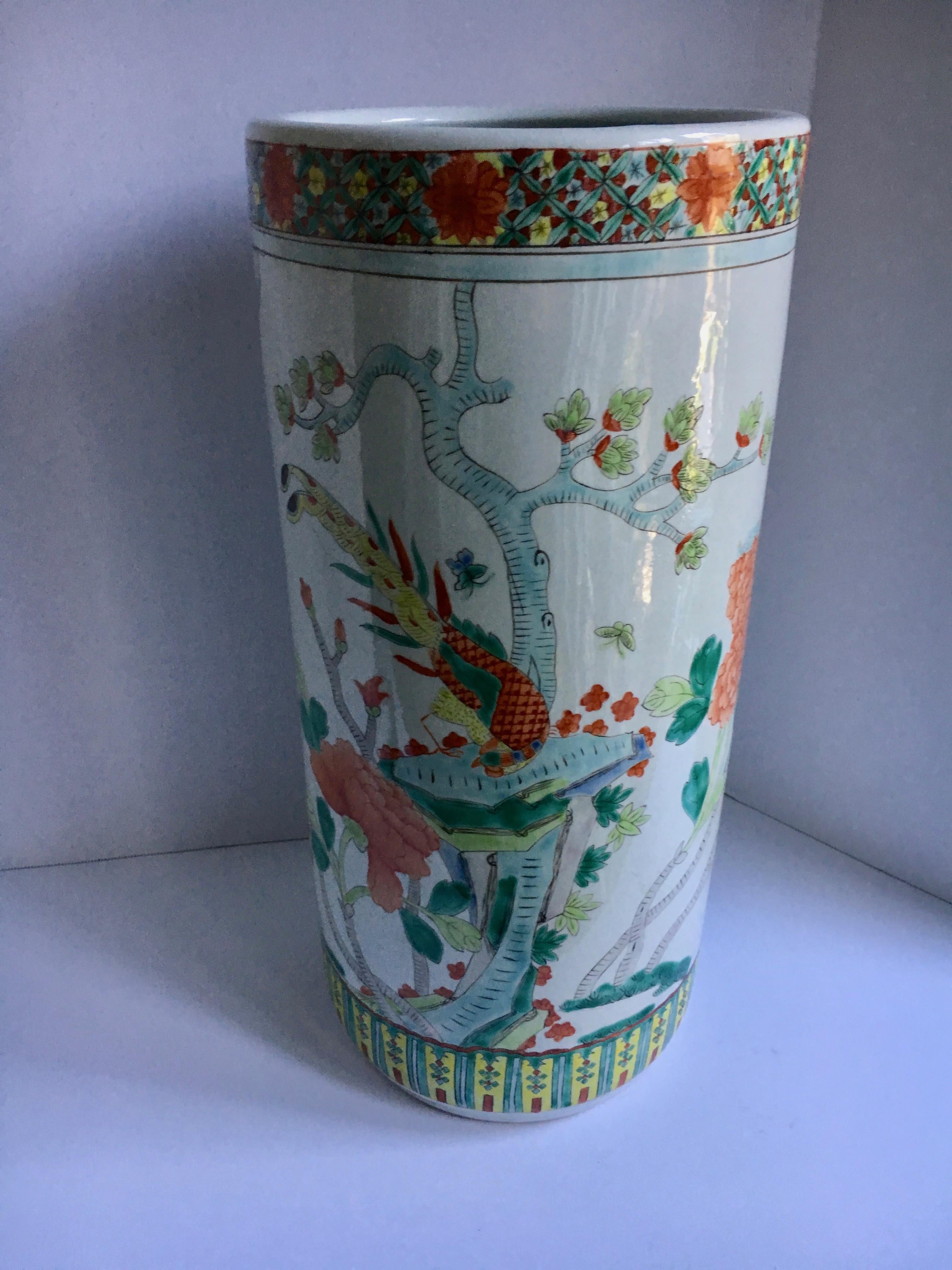 Chinese Export Chinese Porcelain Umbrella Stand 