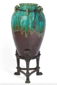 Chinese Porcelain Urn on Stand