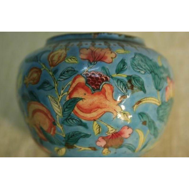 19th Century Chinese Pot XIXth Enamelled Metal For Sale