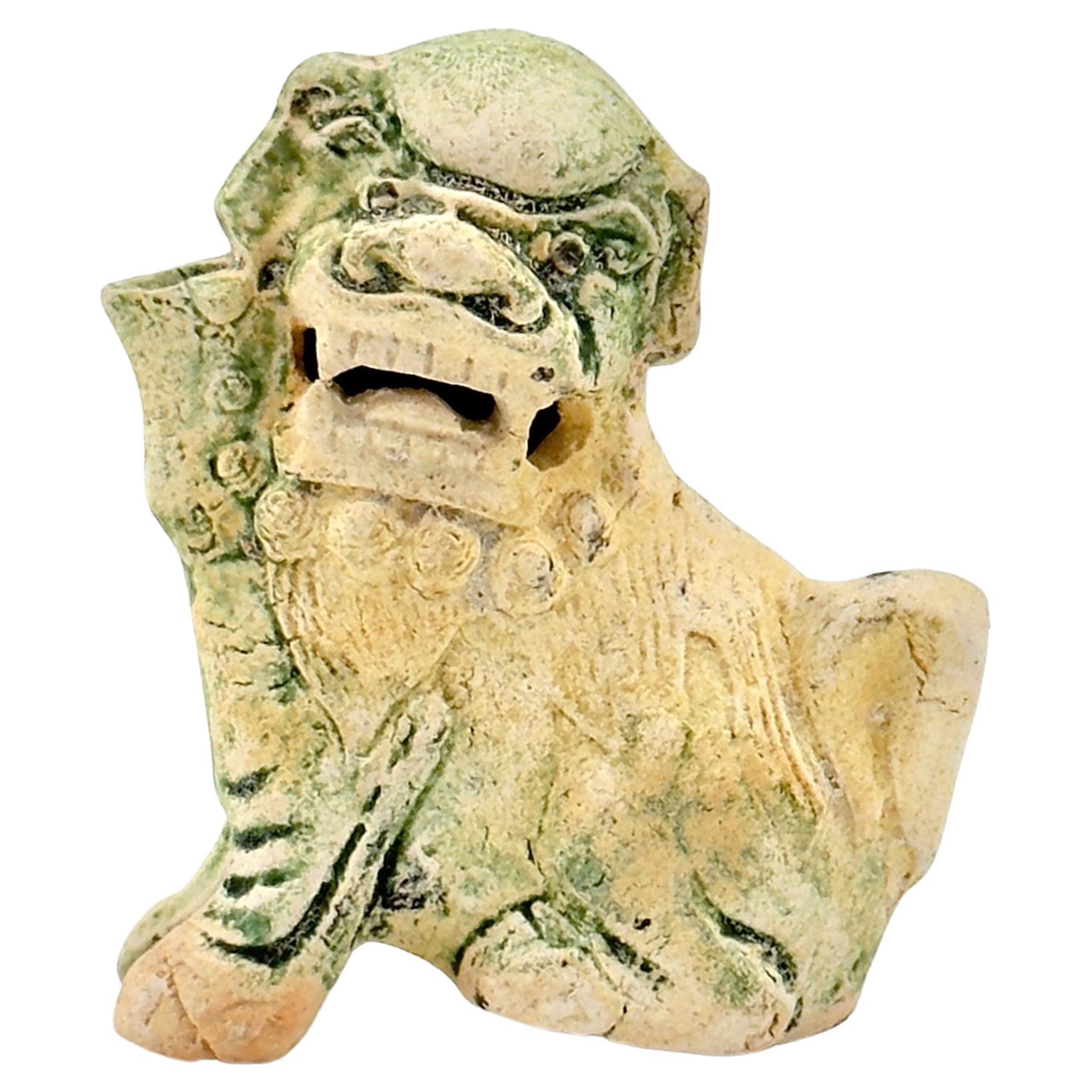 Chinese Pottery Haitai Figurine circa 1725, Qing Dynasty, Yongzheng Era