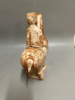 Chinese pottery horse with rider, Tang Dyansty