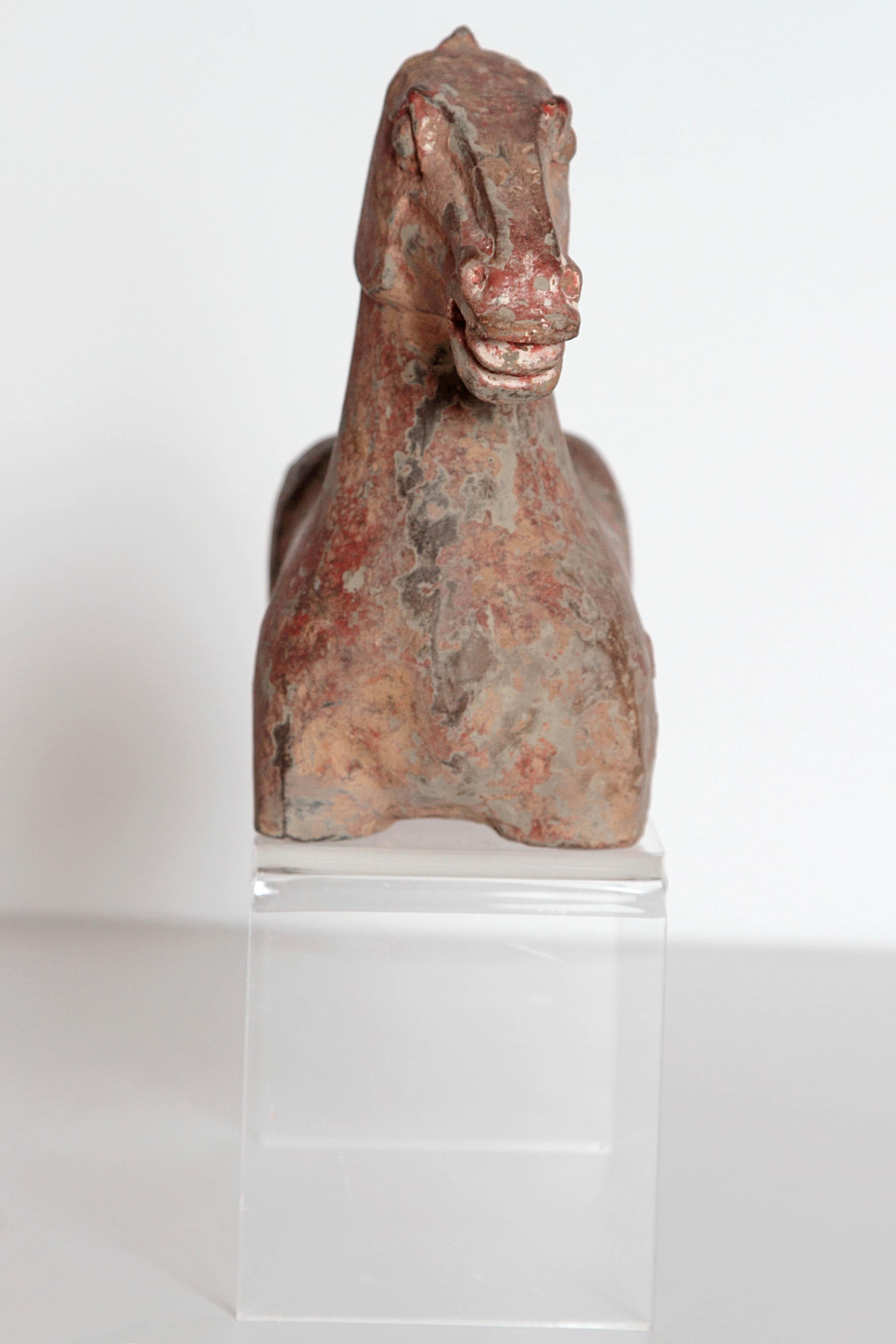 18th Century and Earlier Chinese Pottery Horse Torso, Han Dynasty