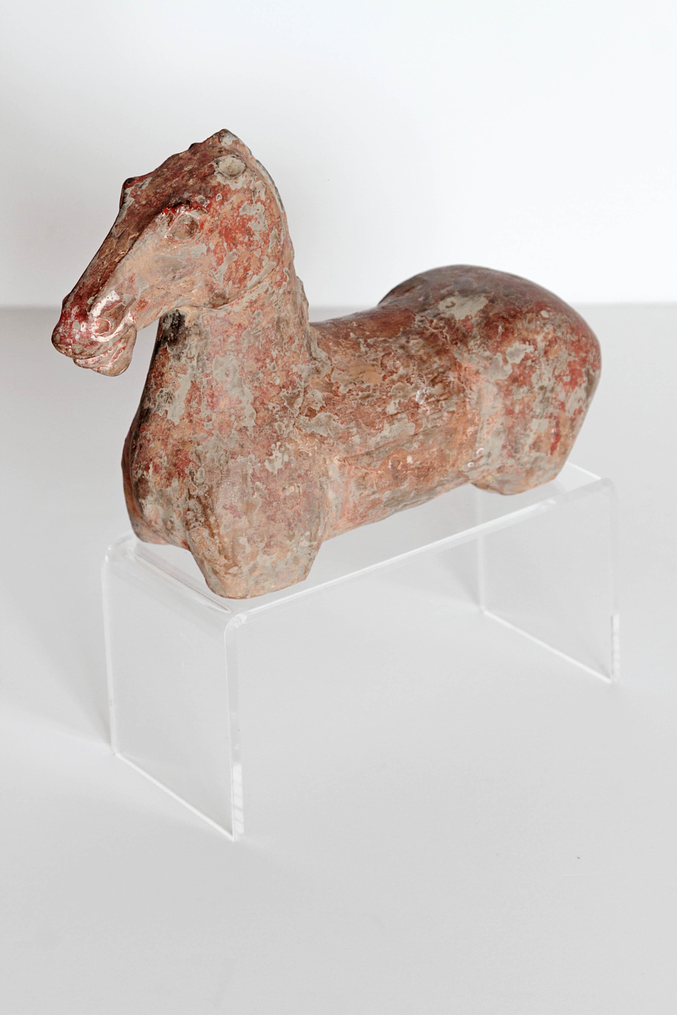 Terracotta Chinese Pottery Horse Torso, Han Dynasty