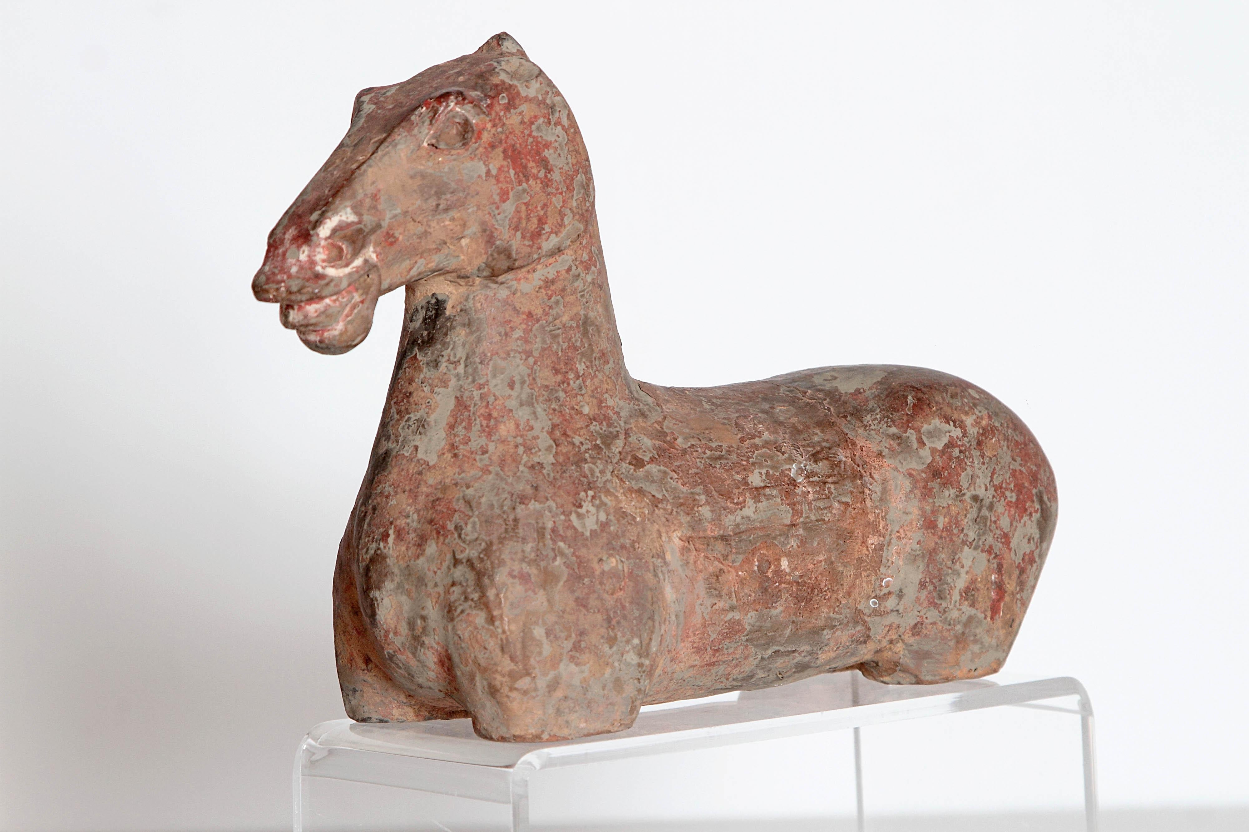 Chinese Pottery Horse Torso, Han Dynasty 1