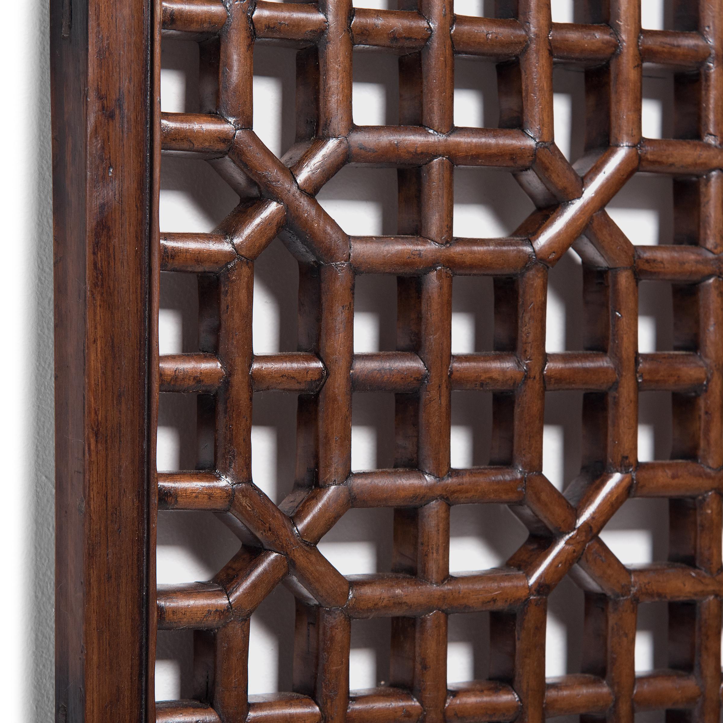 Qing Chinese Prosperity Lattice Panel, circa 1800