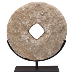 Disque chinois en pierre de prospérité, c. C. C.