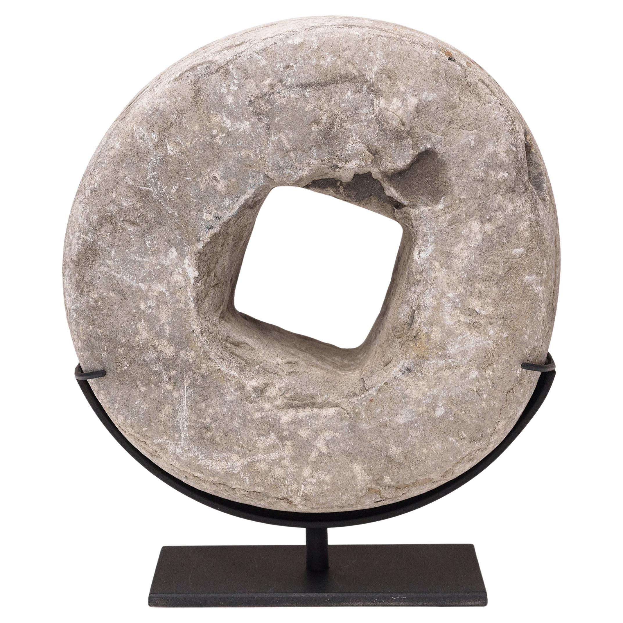 Chinese Prosperity Stone Disc, c. 1900