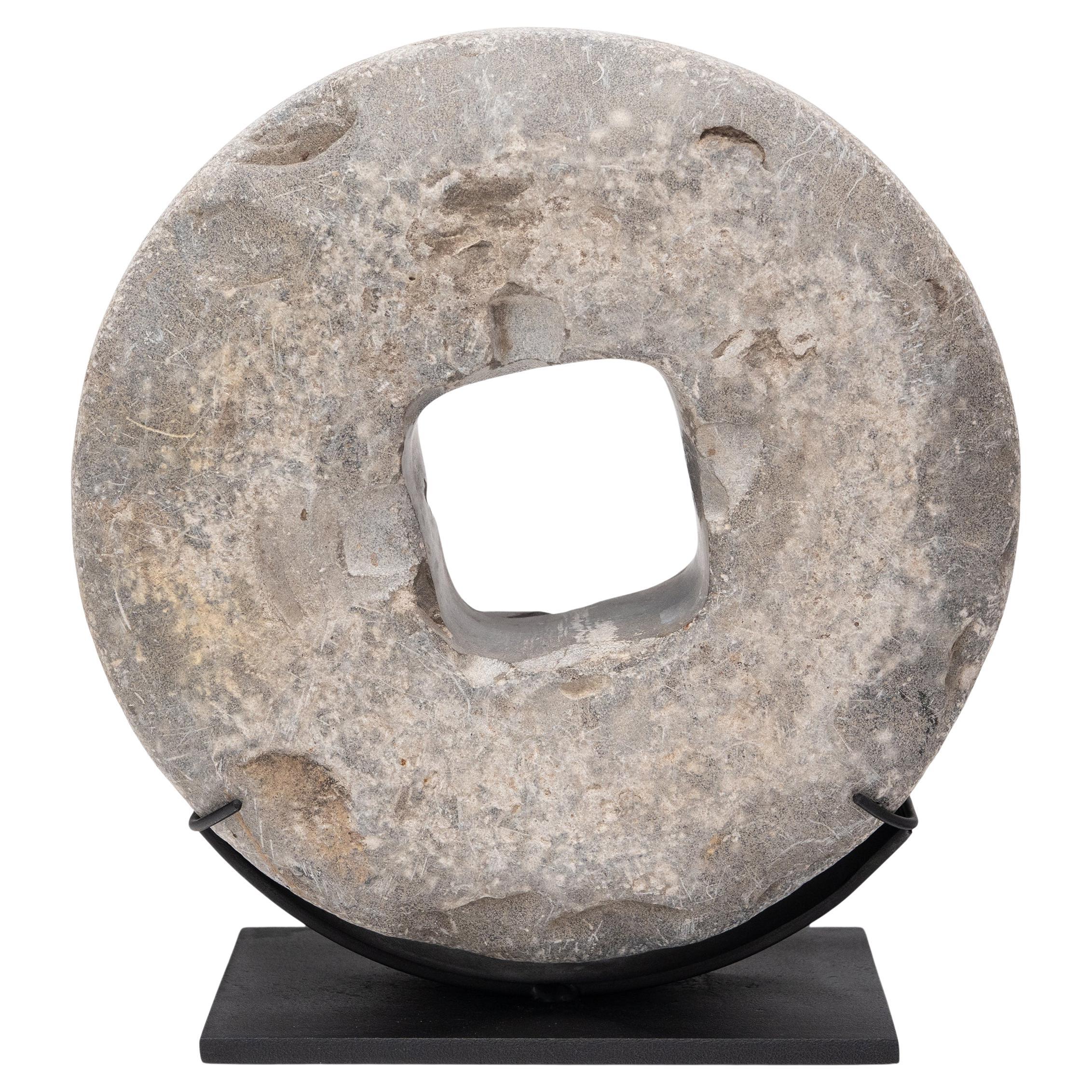 Chinese Prosperity Stone Disc, c. 1900