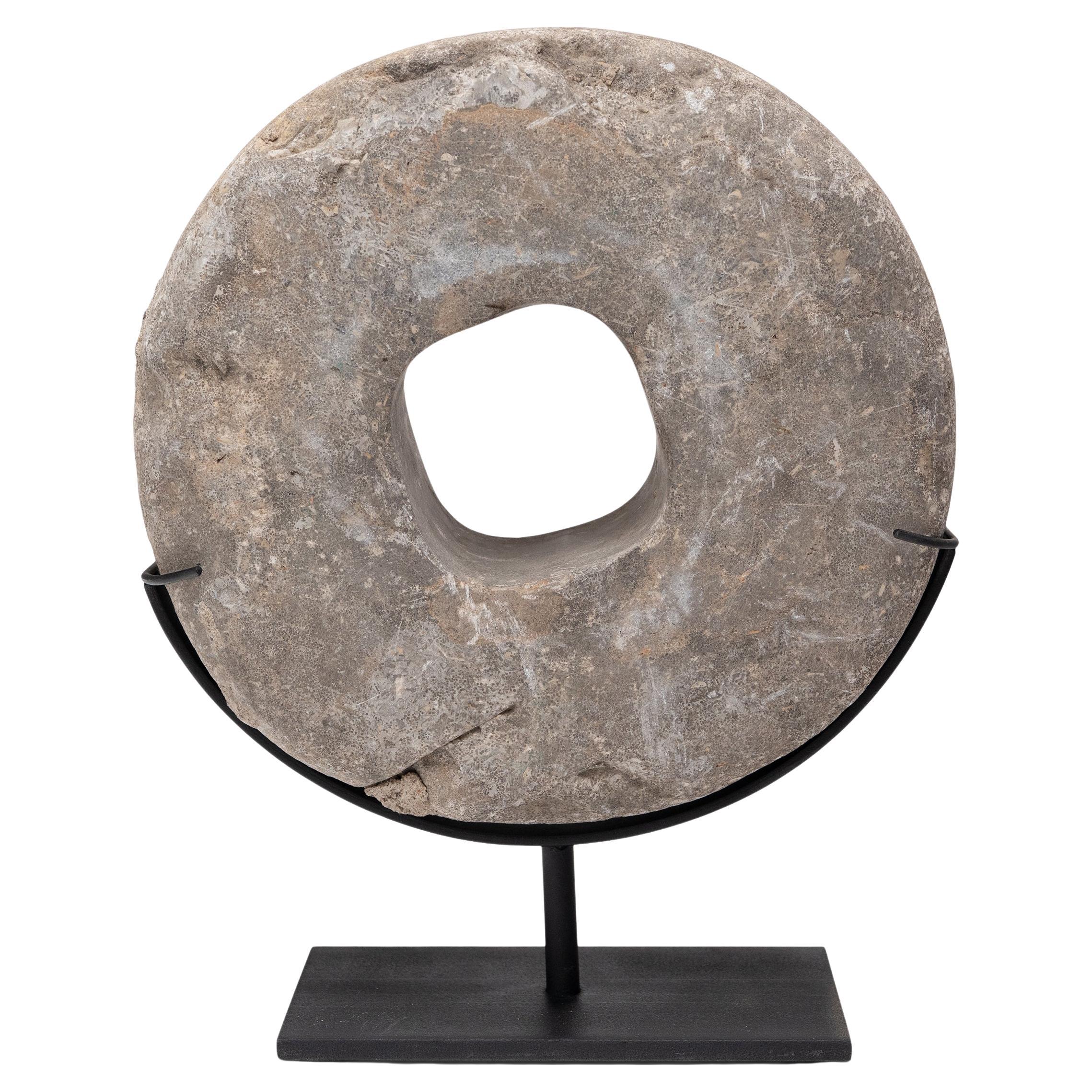Disque chinois en pierre de prospérité, c. C. C.