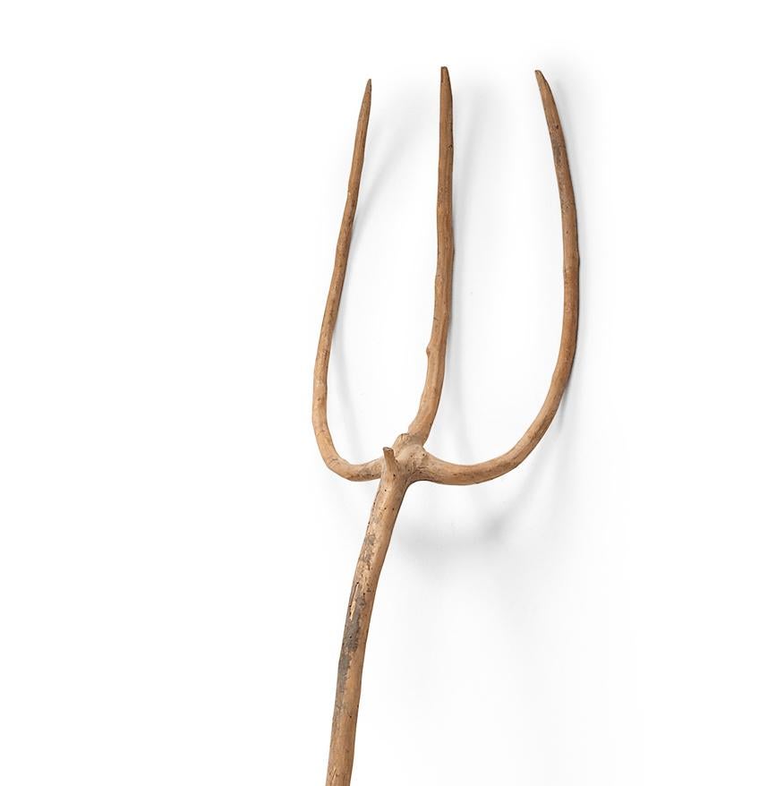 Chinese Provincial Bentwood Pitchfork, c. 1850 In Good Condition For Sale In Chicago, IL