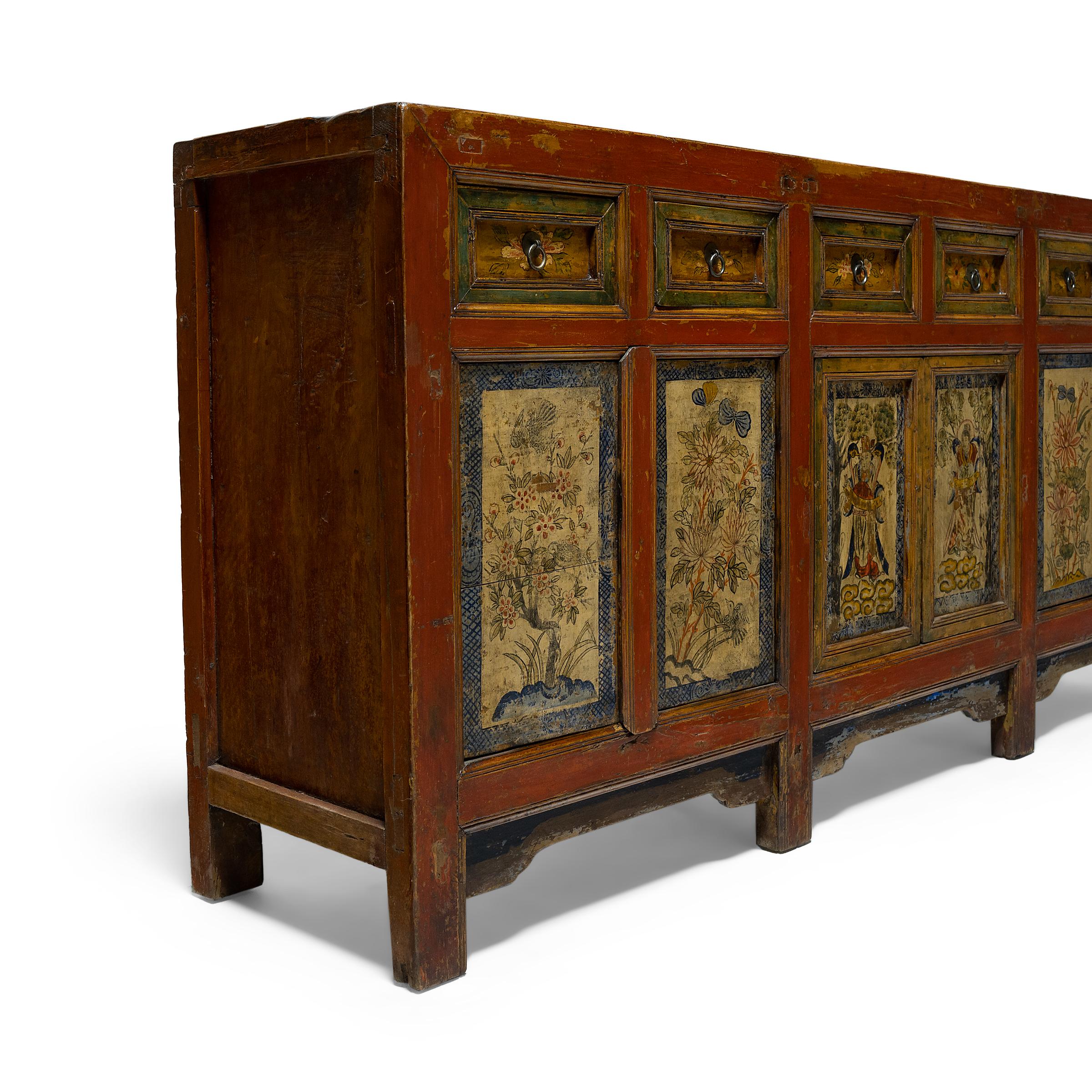Chinese Provincial Four Seasons Coffer, c. 1900 In Good Condition In Chicago, IL