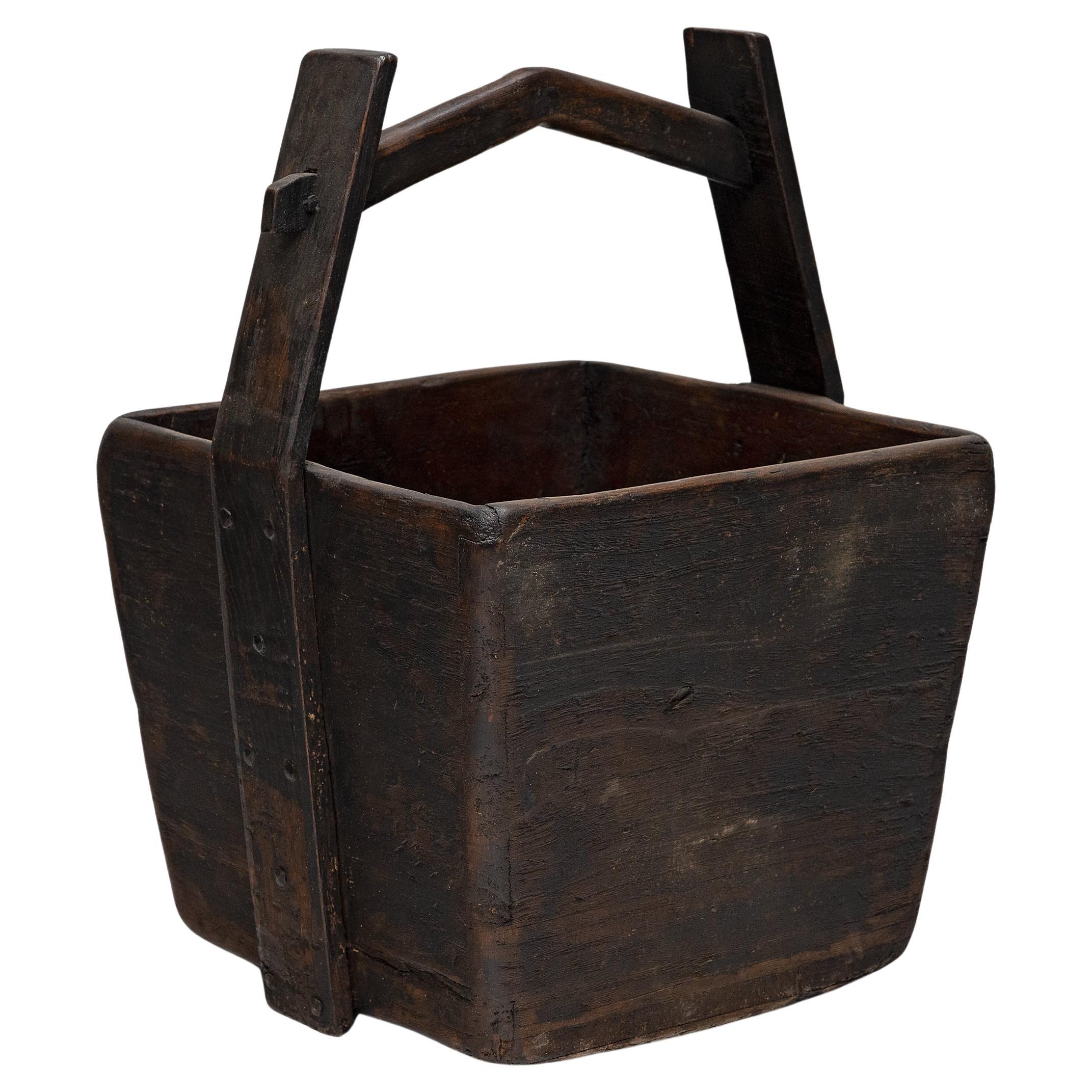 Chinese Provincial Grain Container, c. 1850 For Sale