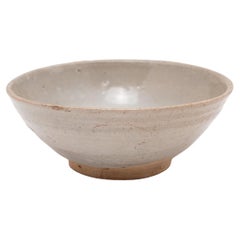 Antique Provincial Chinese Grey Glazed Bowl, c. 1850