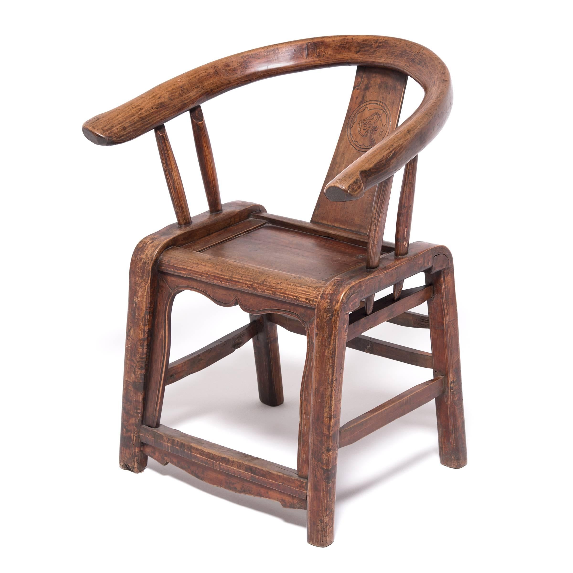 Qing Chinese Provincial Roundback Chair, circa 1850