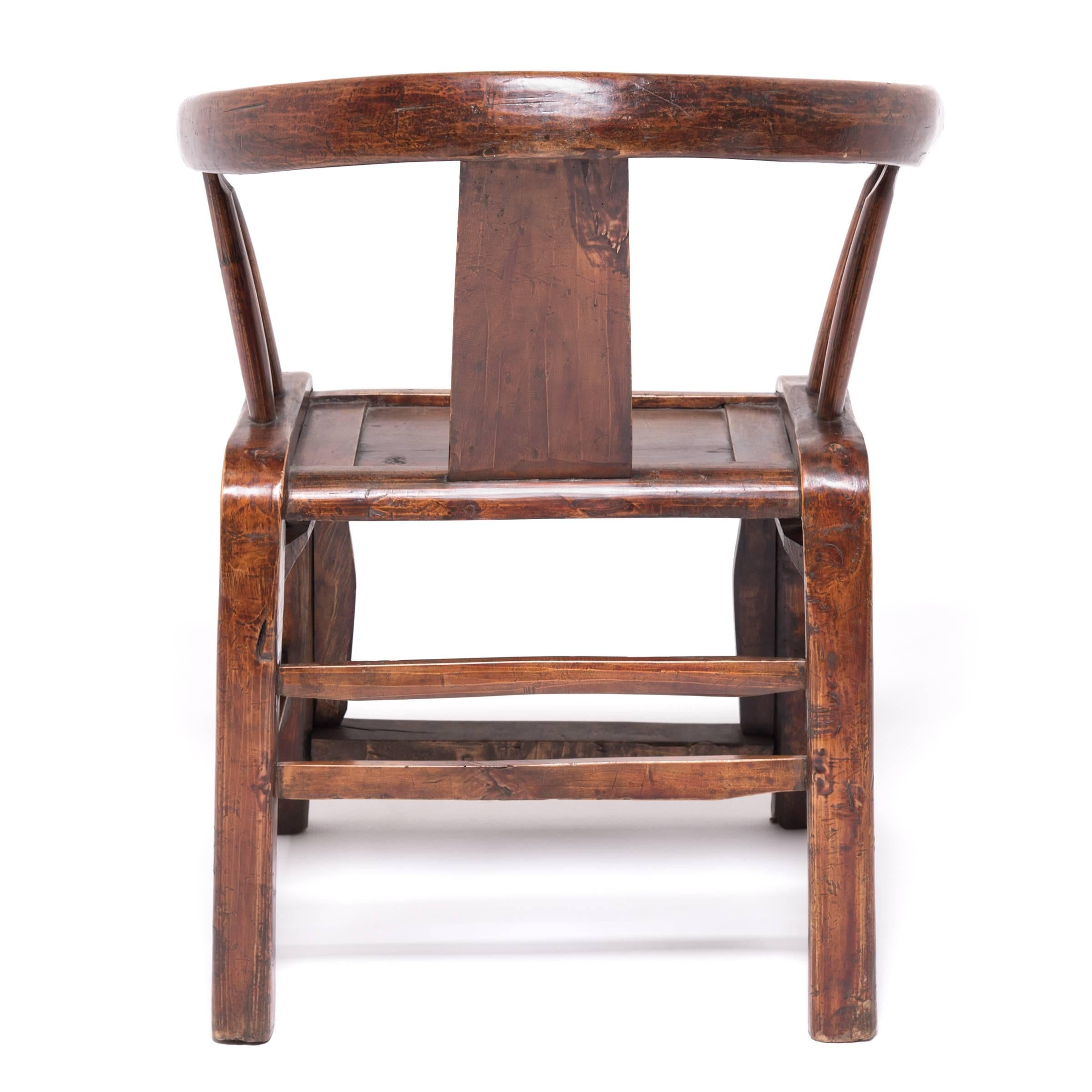 Chinese Provincial Roundback Chair, circa 1850 In Good Condition In Chicago, IL