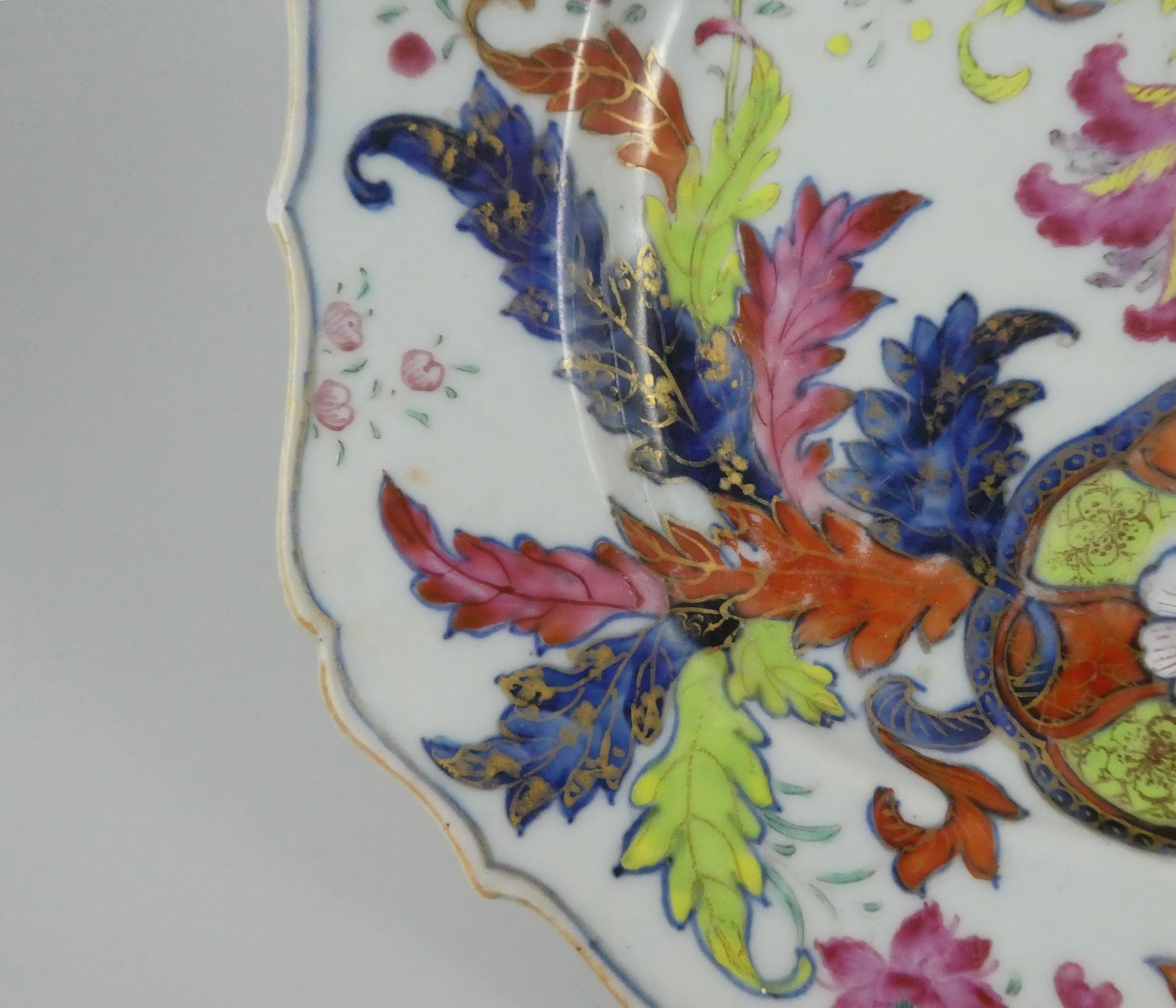 Fired Chinese ‘Pseudo Tobacco Leaf’ Platter, circa 1760, Qianlong Period