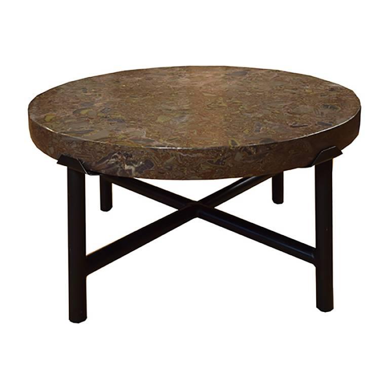 Chinese Puddingstone Top Low Table