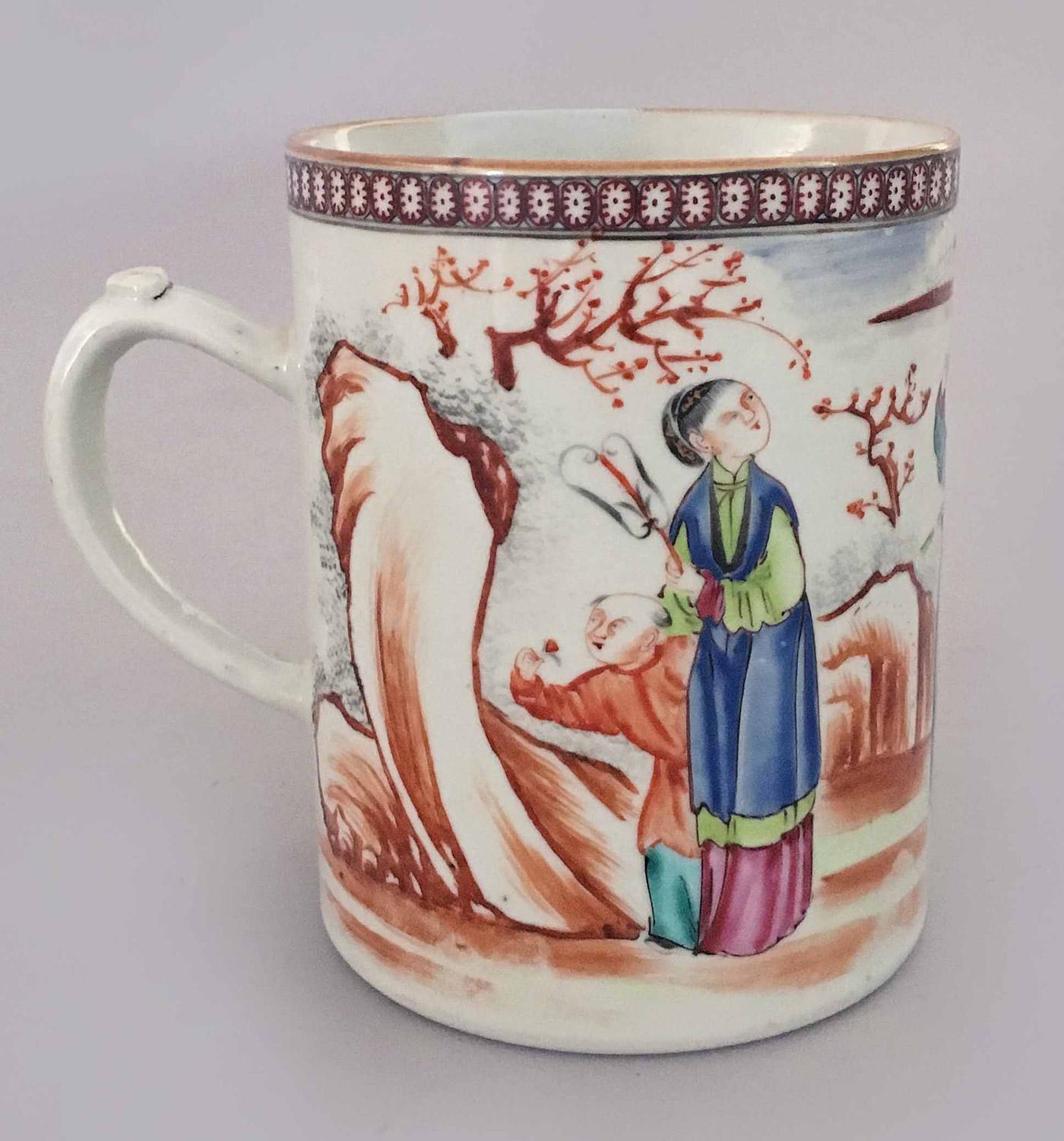 Chinese Export Chinese Qianlong 18th Century Famille Rose Mug