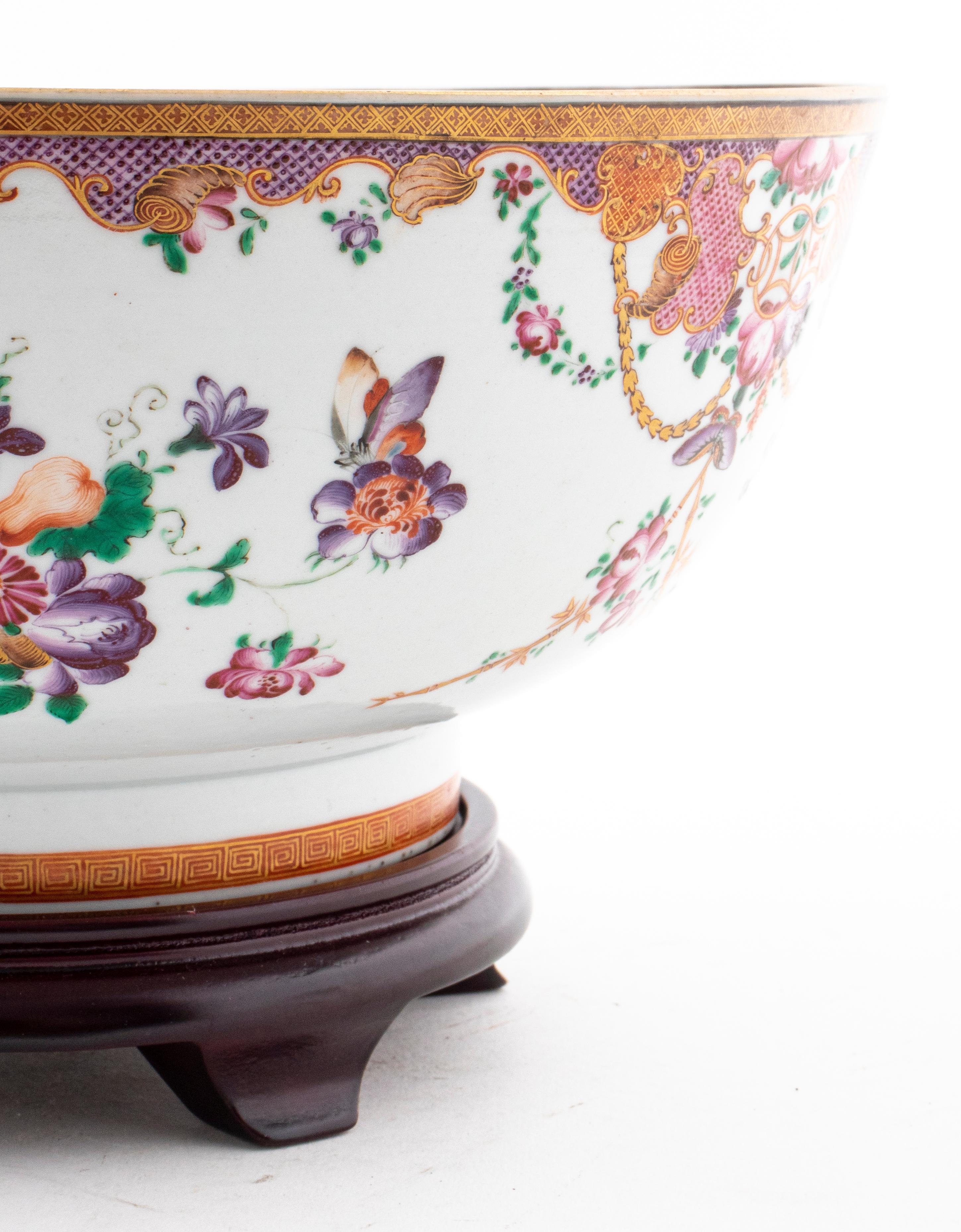 Chinese Export Chinese Qianlong Period Porcelain Punch Bowl
