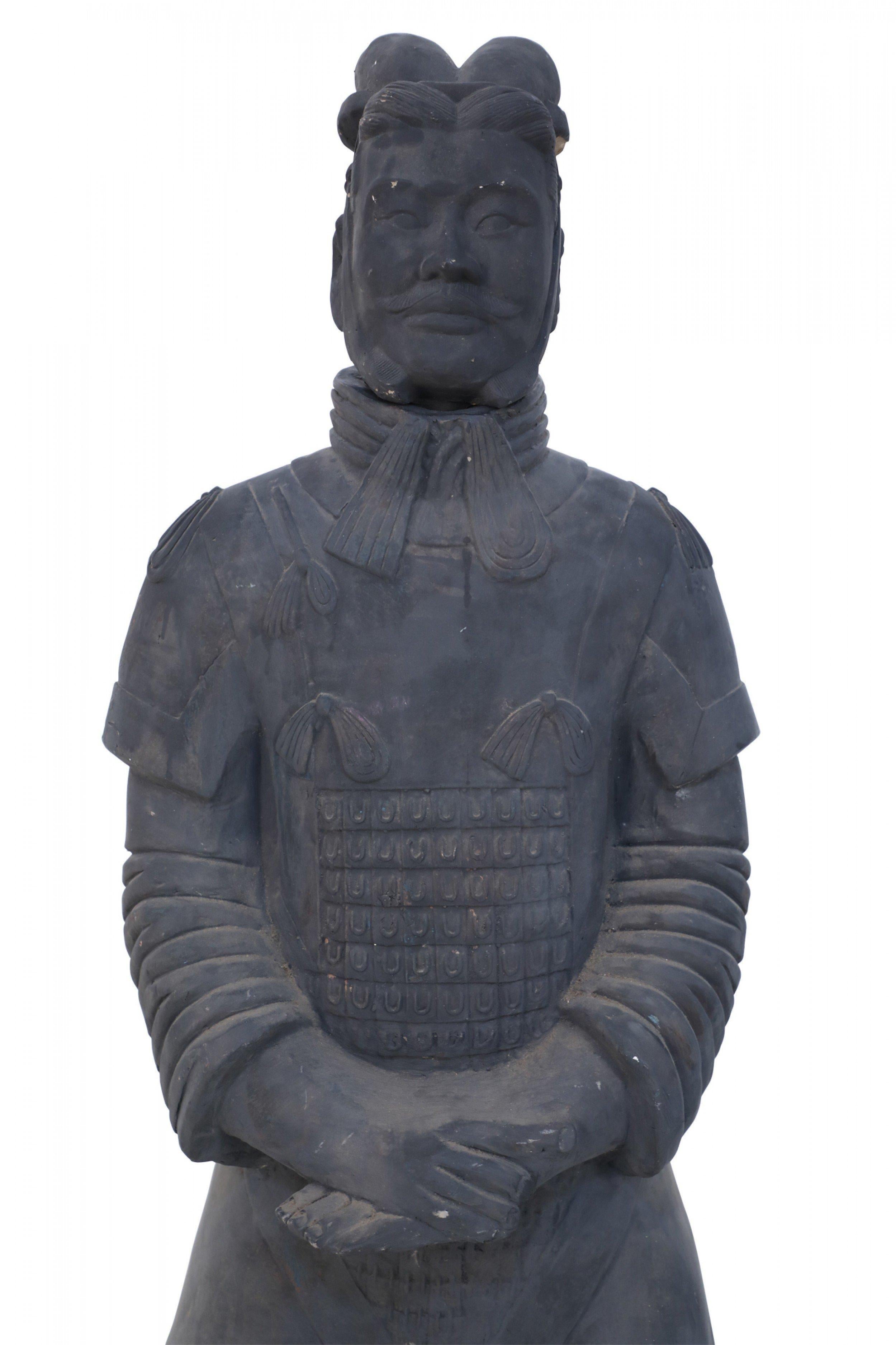 Chinese Qin Dynasty Style Life-Size Terracotta Soldier Statue For Sale 7