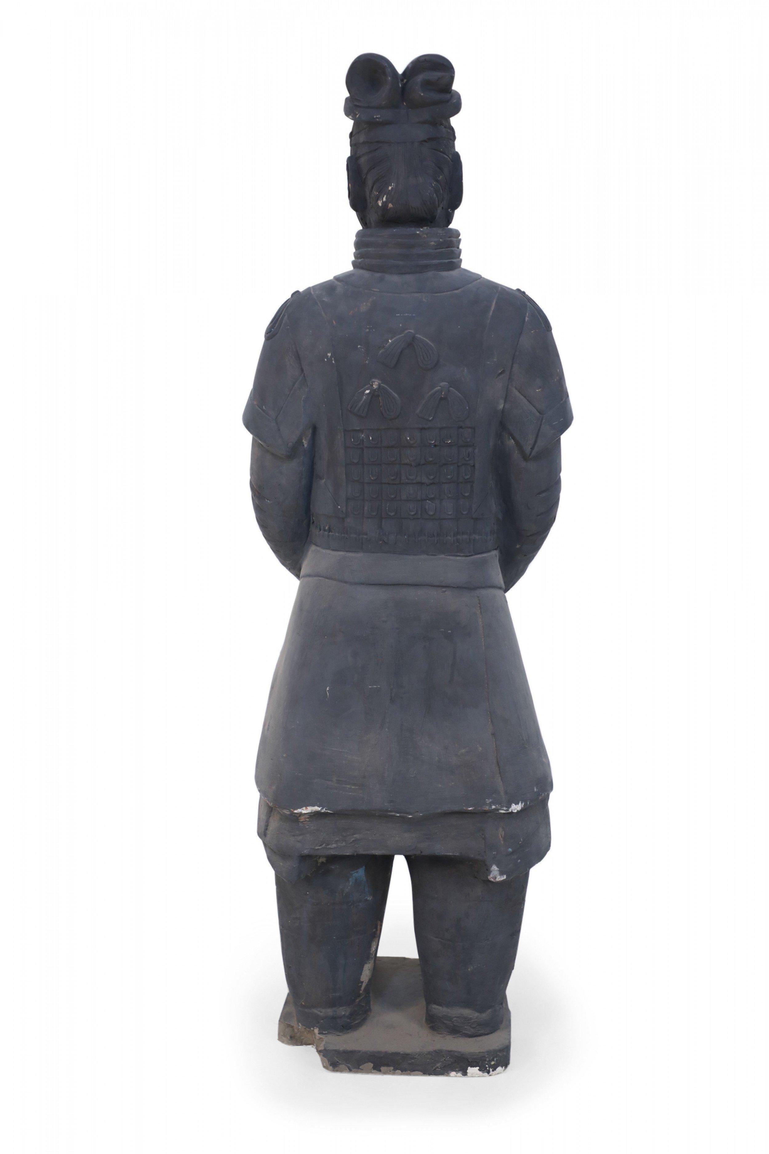Hand-Crafted Chinese Qin Dynasty Style Life-Size Terracotta Soldier Statue For Sale