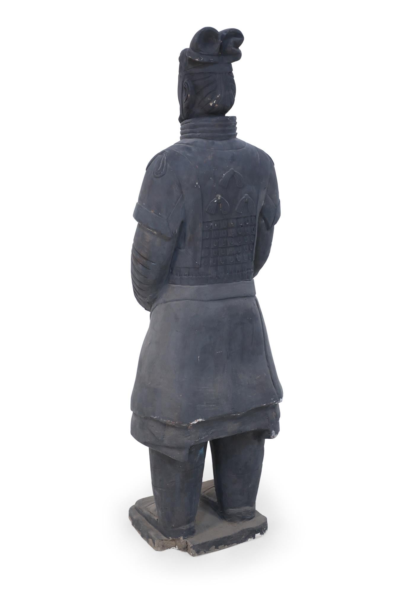 20th Century Chinese Qin Dynasty Style Life-Size Terracotta Soldier Statue