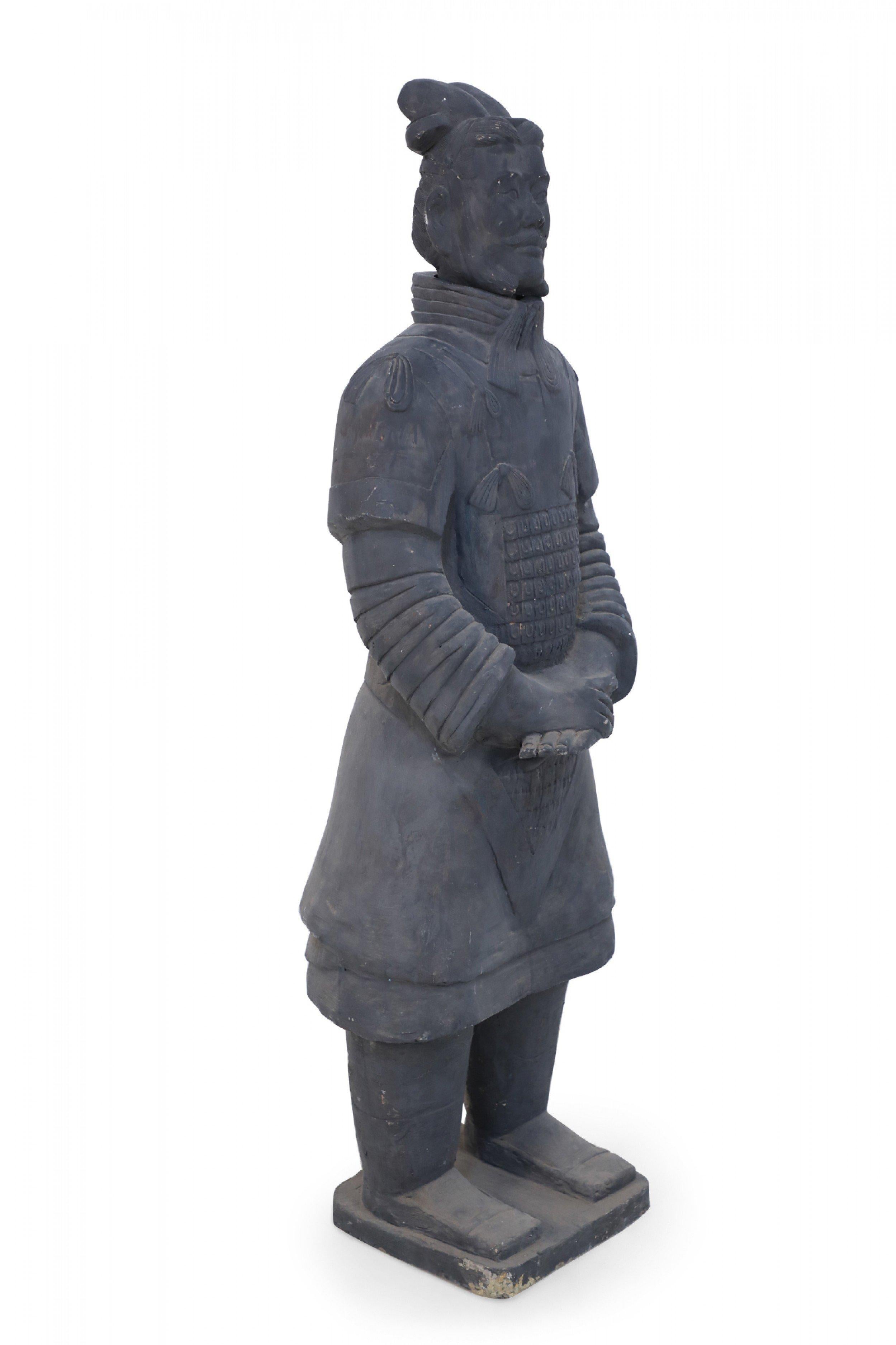 20th Century Chinese Qin Dynasty Style Life-Size Terracotta Soldier Statue For Sale