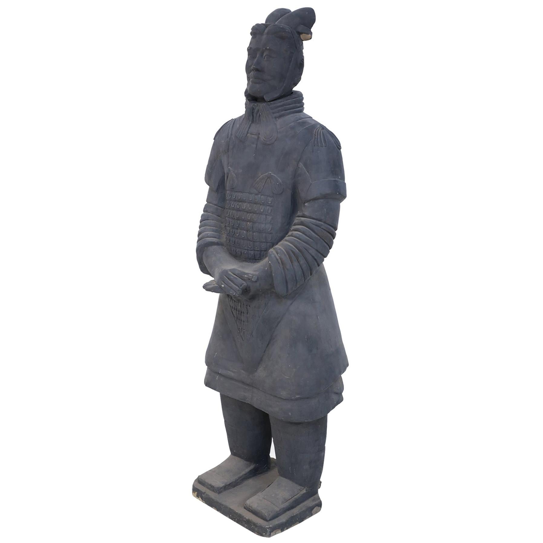 Chinese Qin Dynasty Style Life-Size Terracotta Soldier Statue