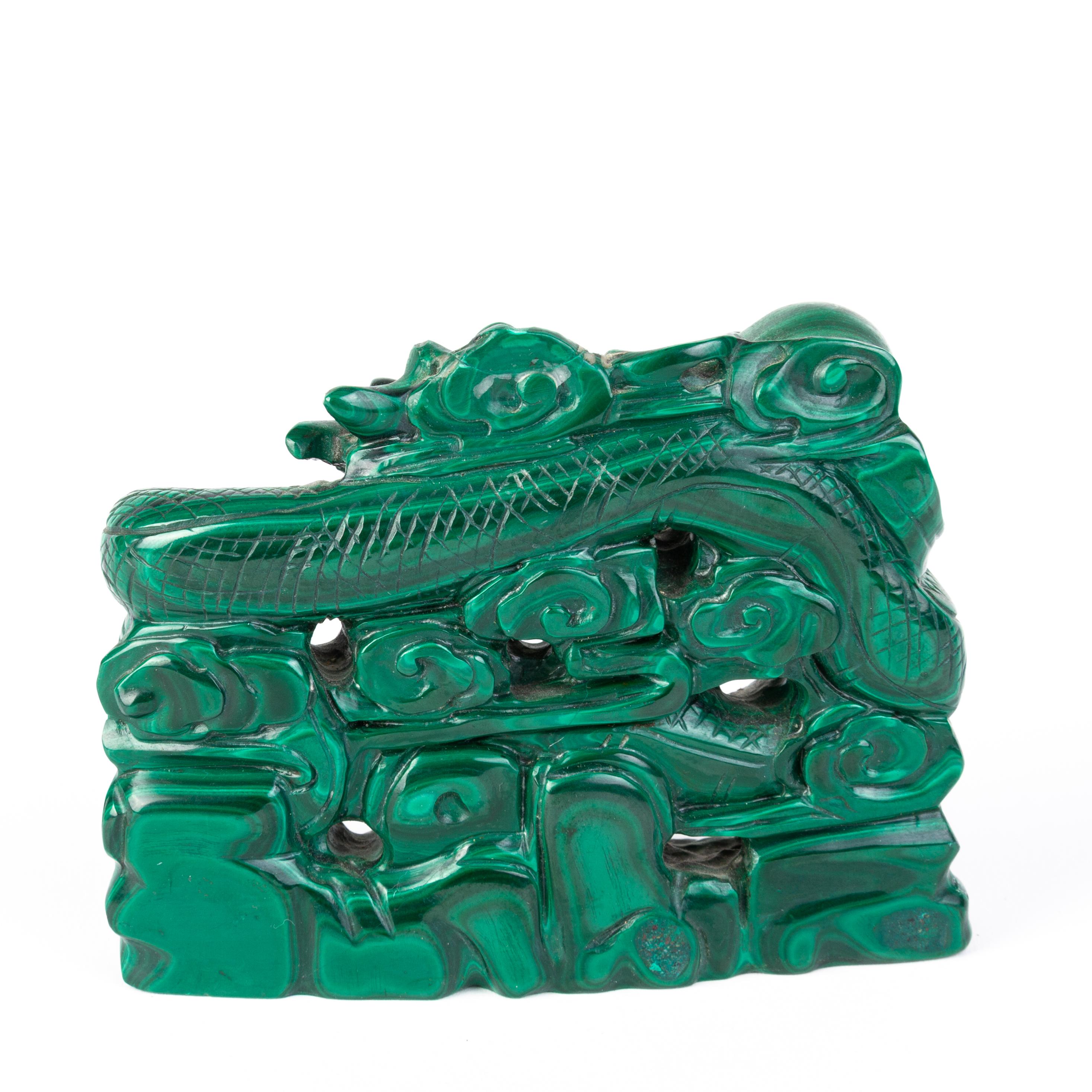 qing jade dragon carving