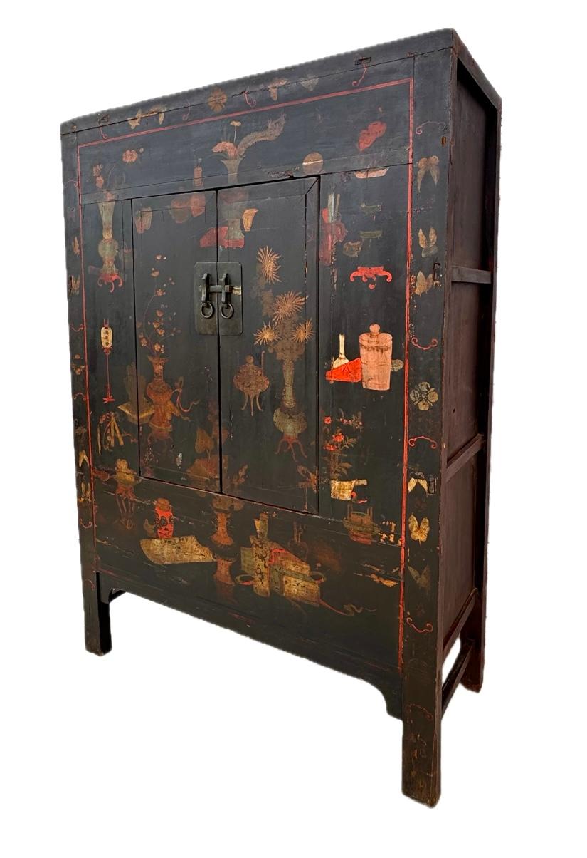 Armario Chino Qing Chinoiserie Lacado en venta 5